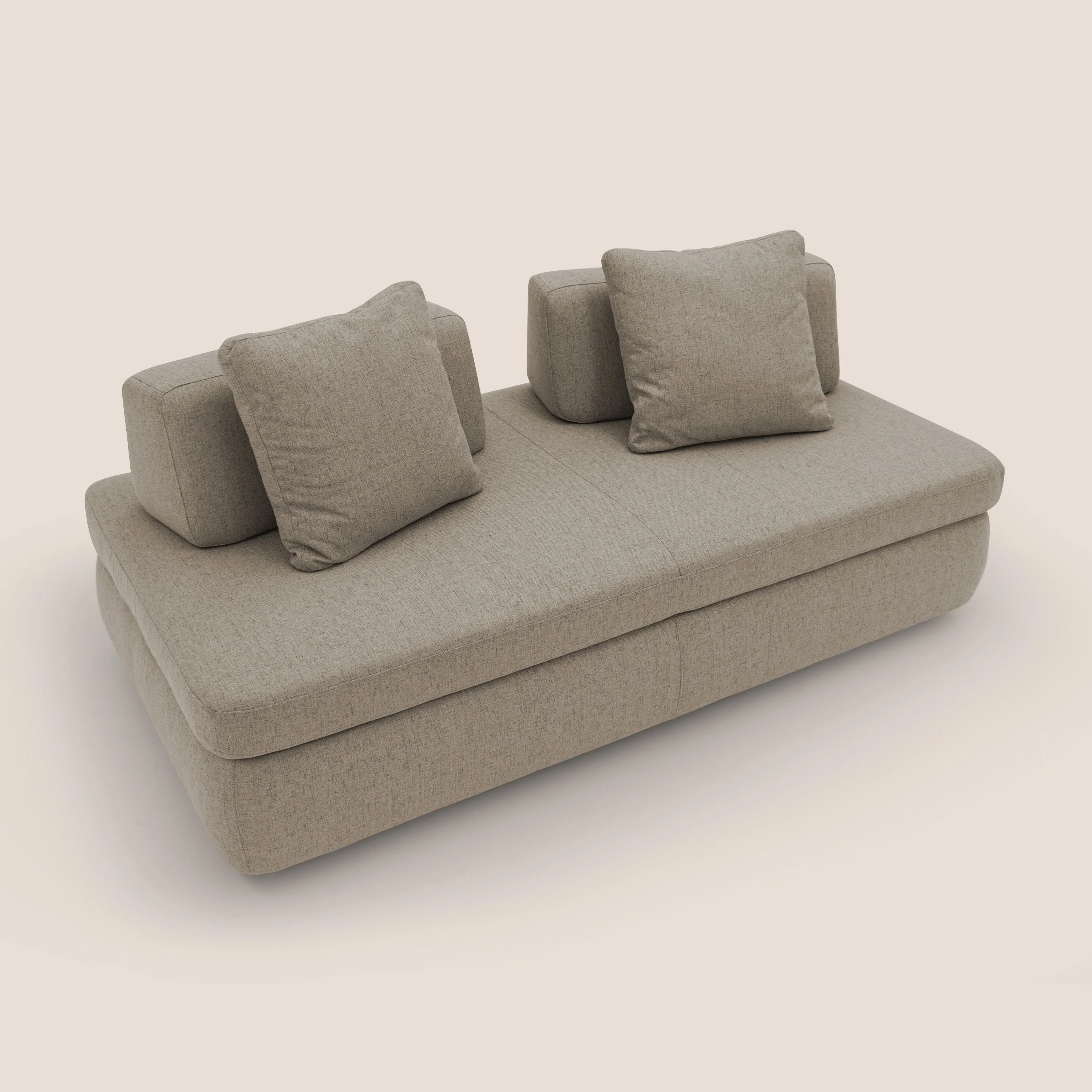 GRANSASSO Canapé convertible au design innovant en tissu imperméable T03 marron - Image 9