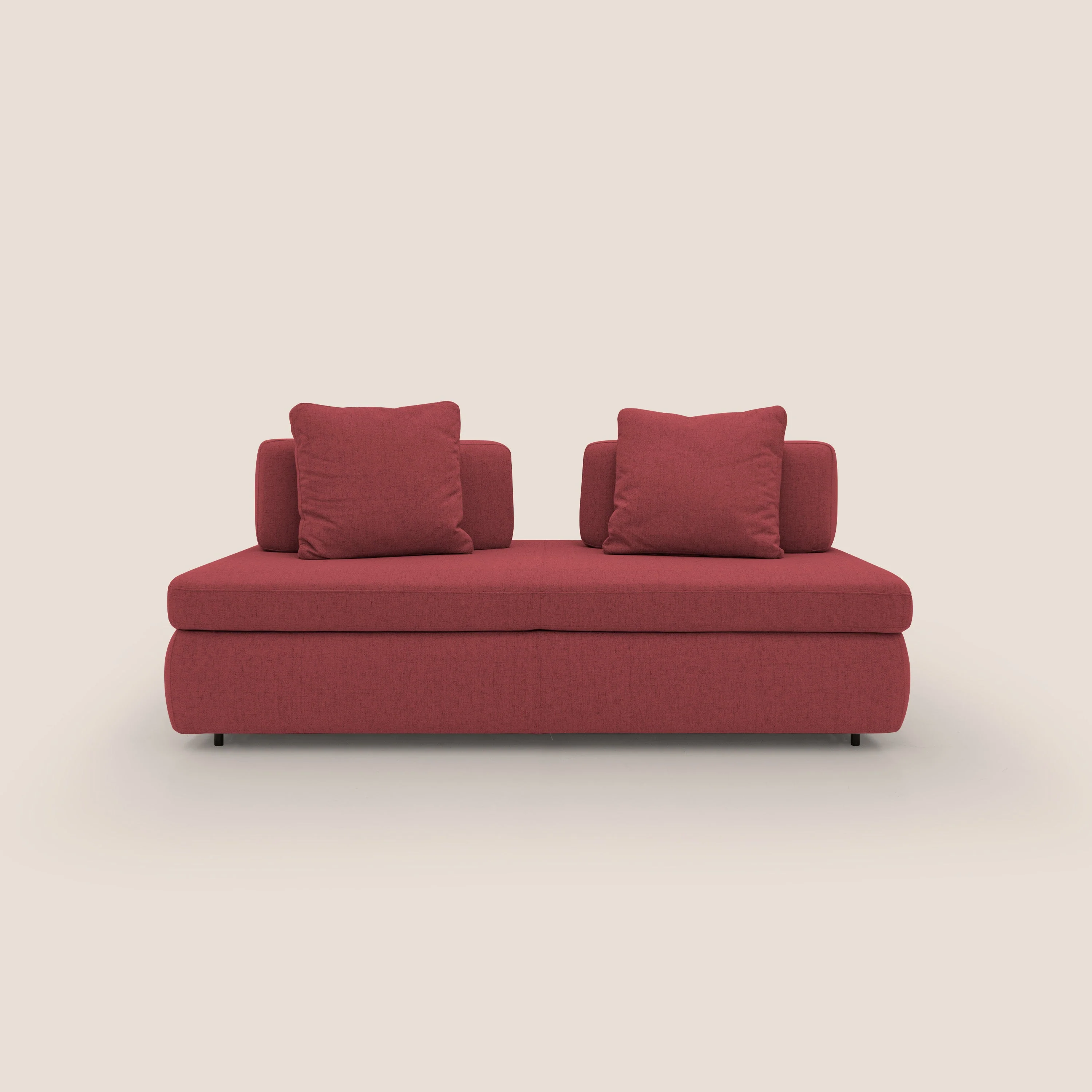 GRANSASSO Canapé convertible au design innovant en tissu imperméable T03 rouge