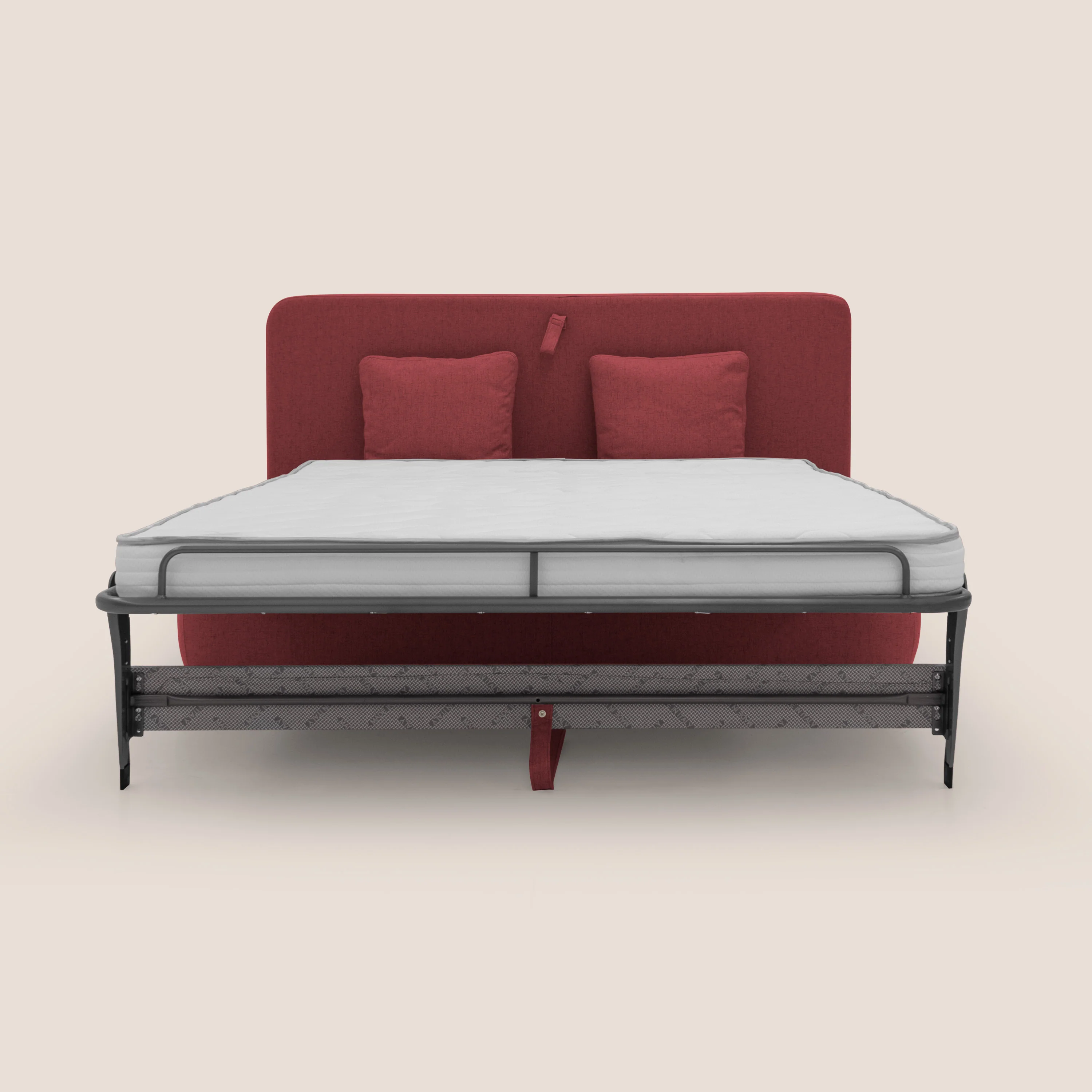GRANSASSO Canapé convertible au design innovant en tissu imperméable T03 rouge - Image 12