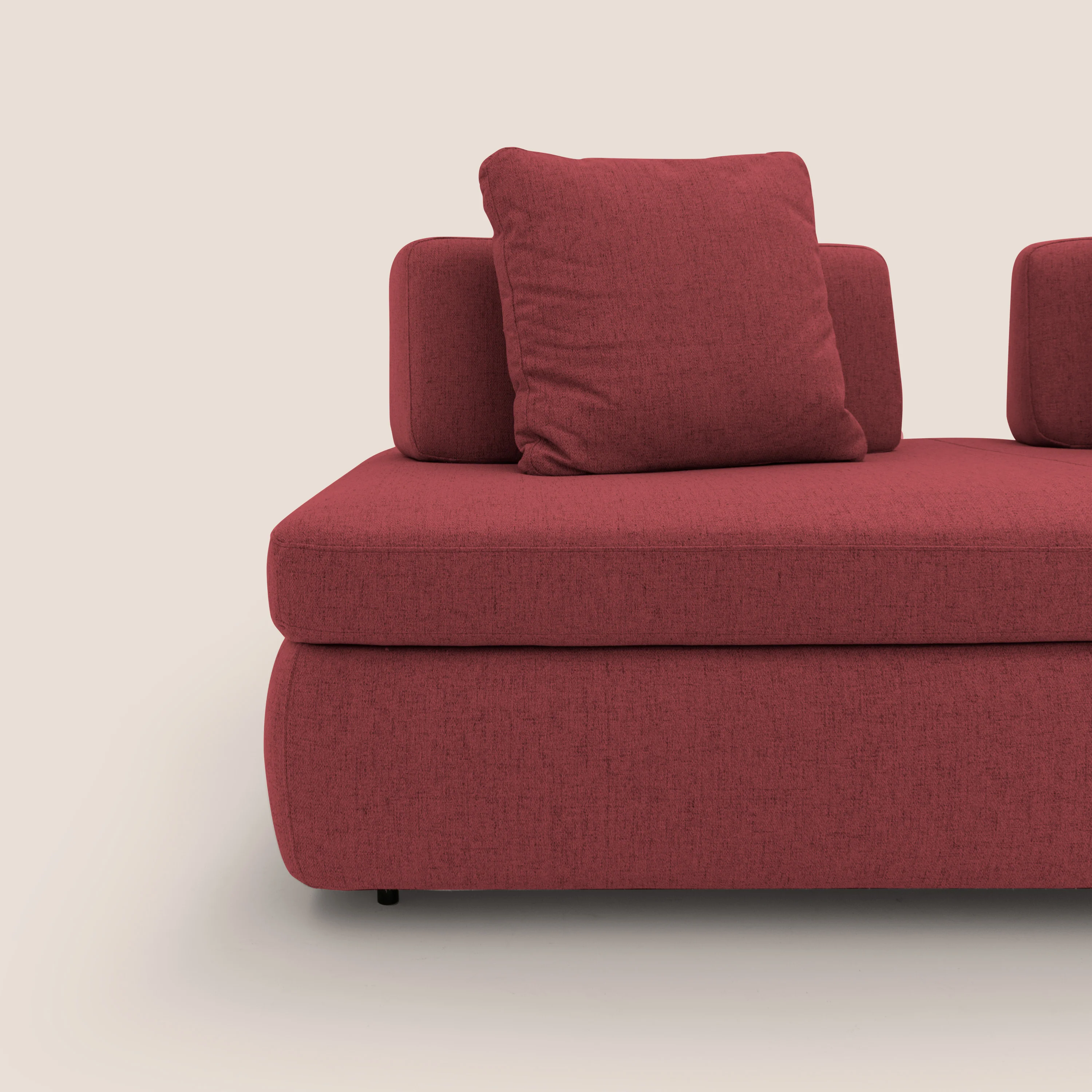 GRANSASSO Canapé convertible au design innovant en tissu imperméable T03 rouge - Image 7