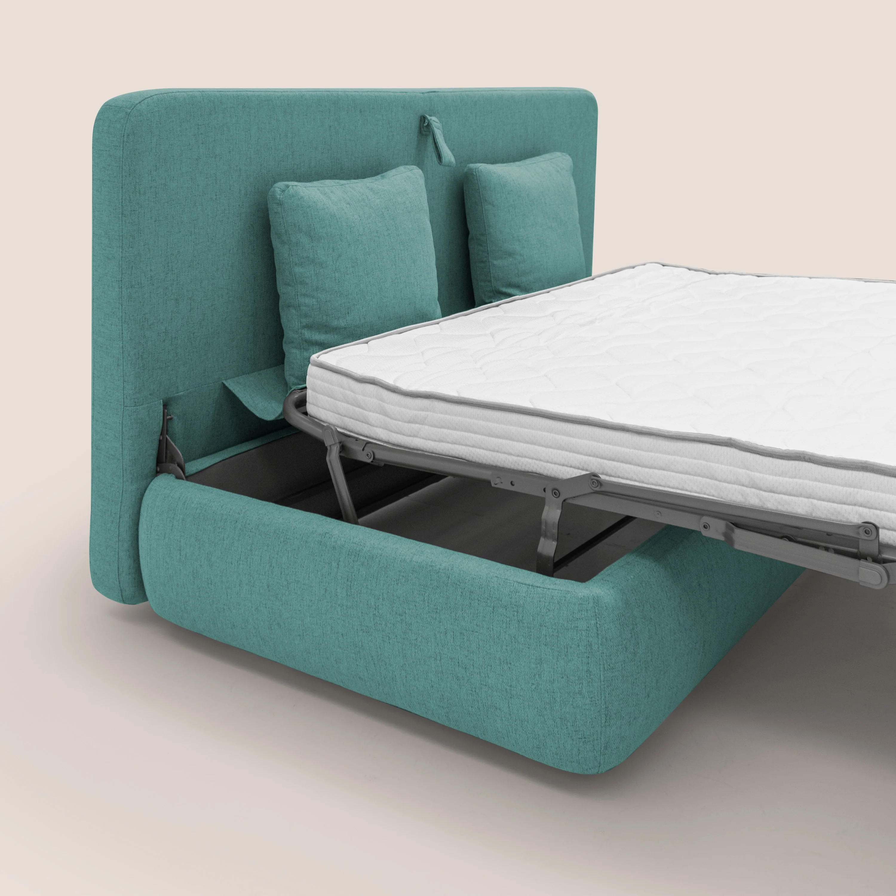 GRANSASSO Canapé convertible au design innovant en tissu imperméable T03 vert d'eau - Image 12