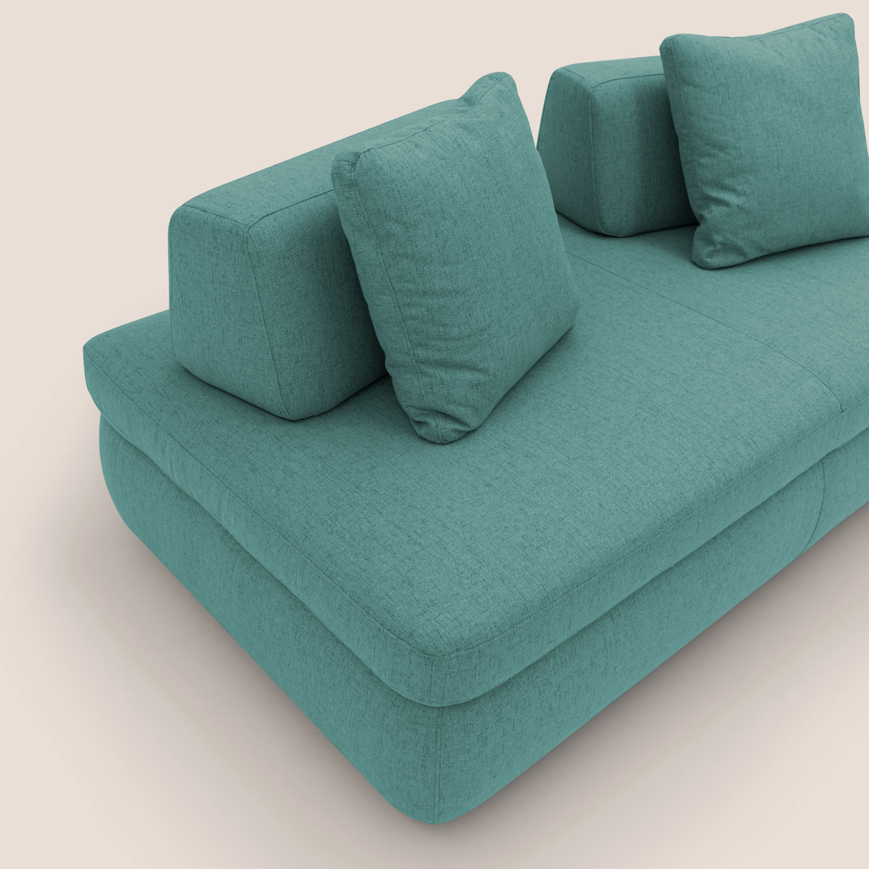 GRANSASSO Canapé convertible au design innovant en tissu imperméable T03 vert d'eau - Image 7