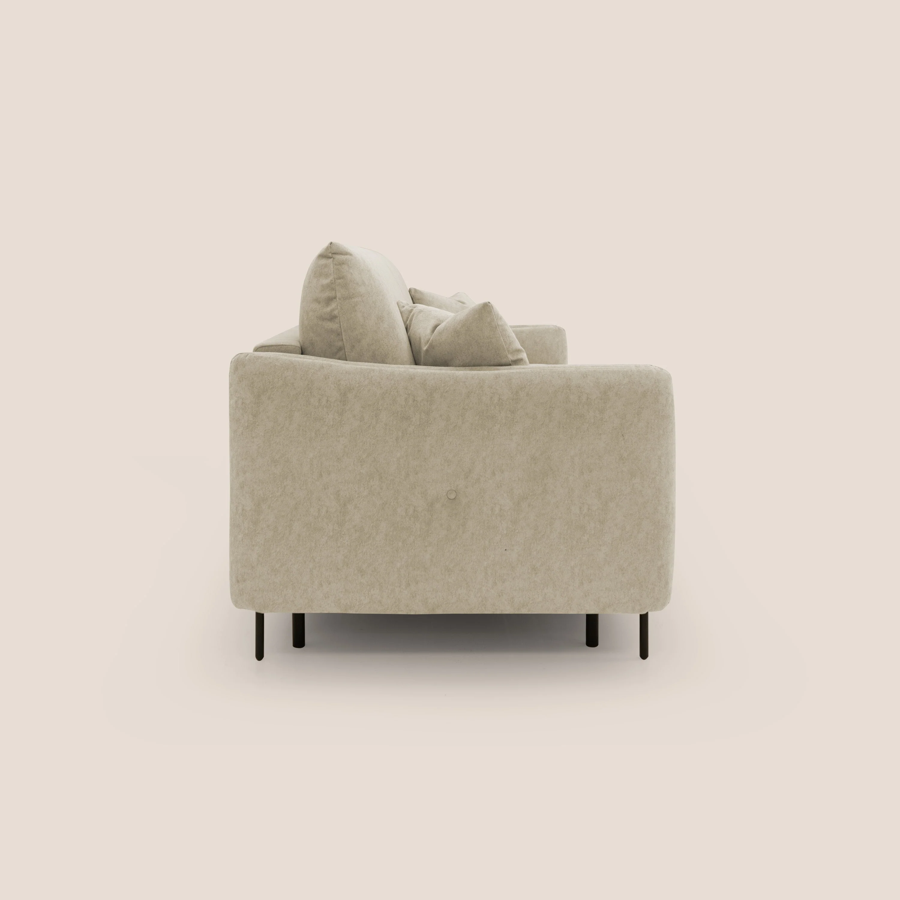 Gregory Canapé convertible avec matelas H18 cm en microfibre effet velours imperméable T09 beige - Image 7