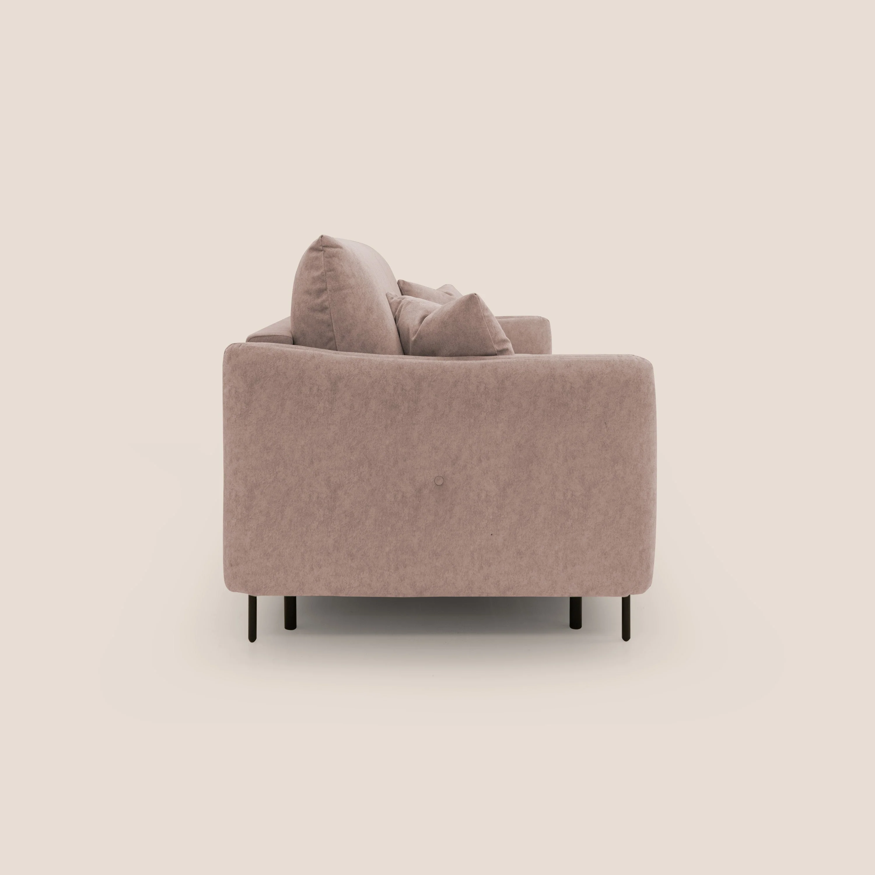 Gregory Canapé convertible avec matelas H18 cm en microfibre effet velours imperméable T09 rose - Image 5