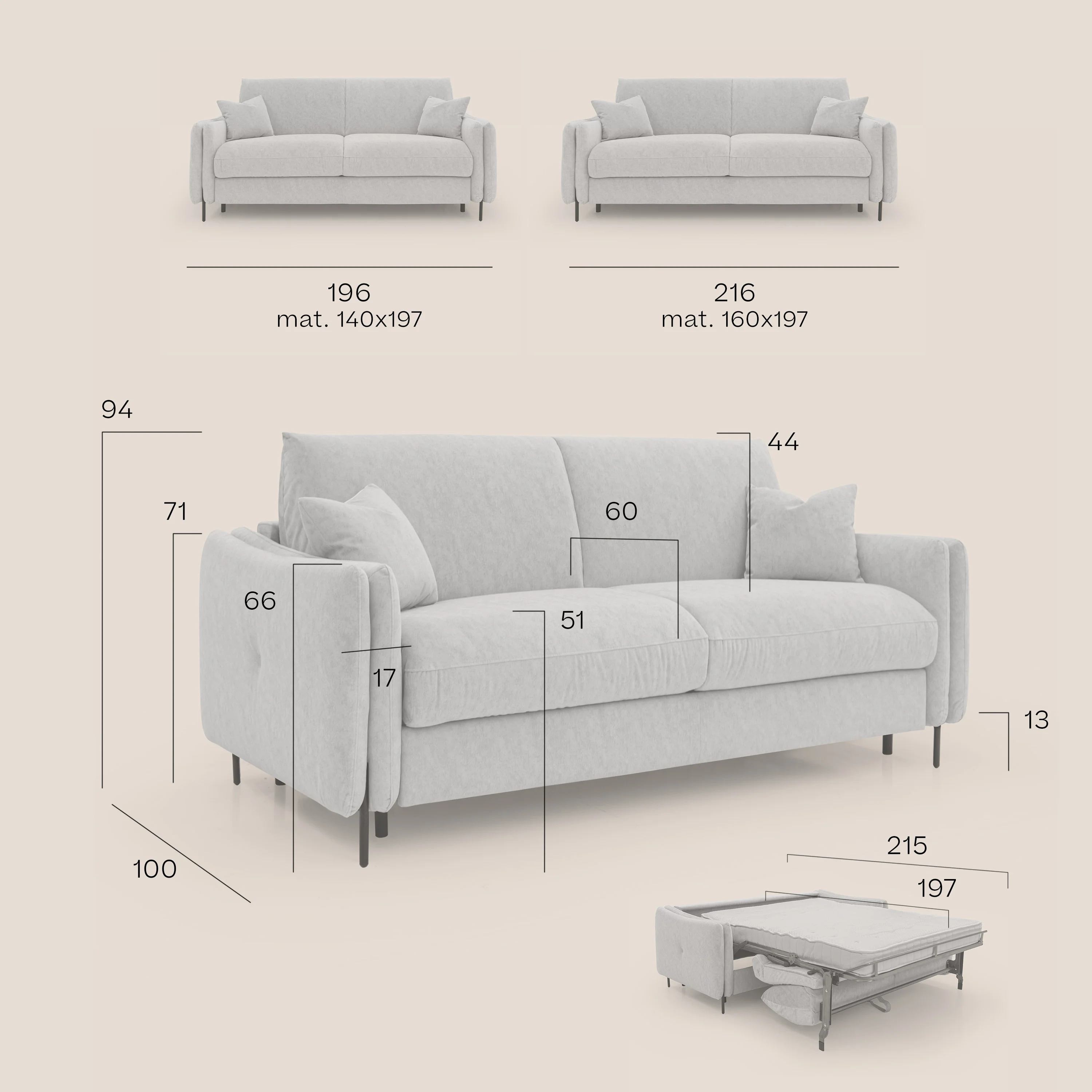Gregory Canapé convertible avec matelas H18 cm en microfibre effet velours imperméable T09 rouille - Image 12