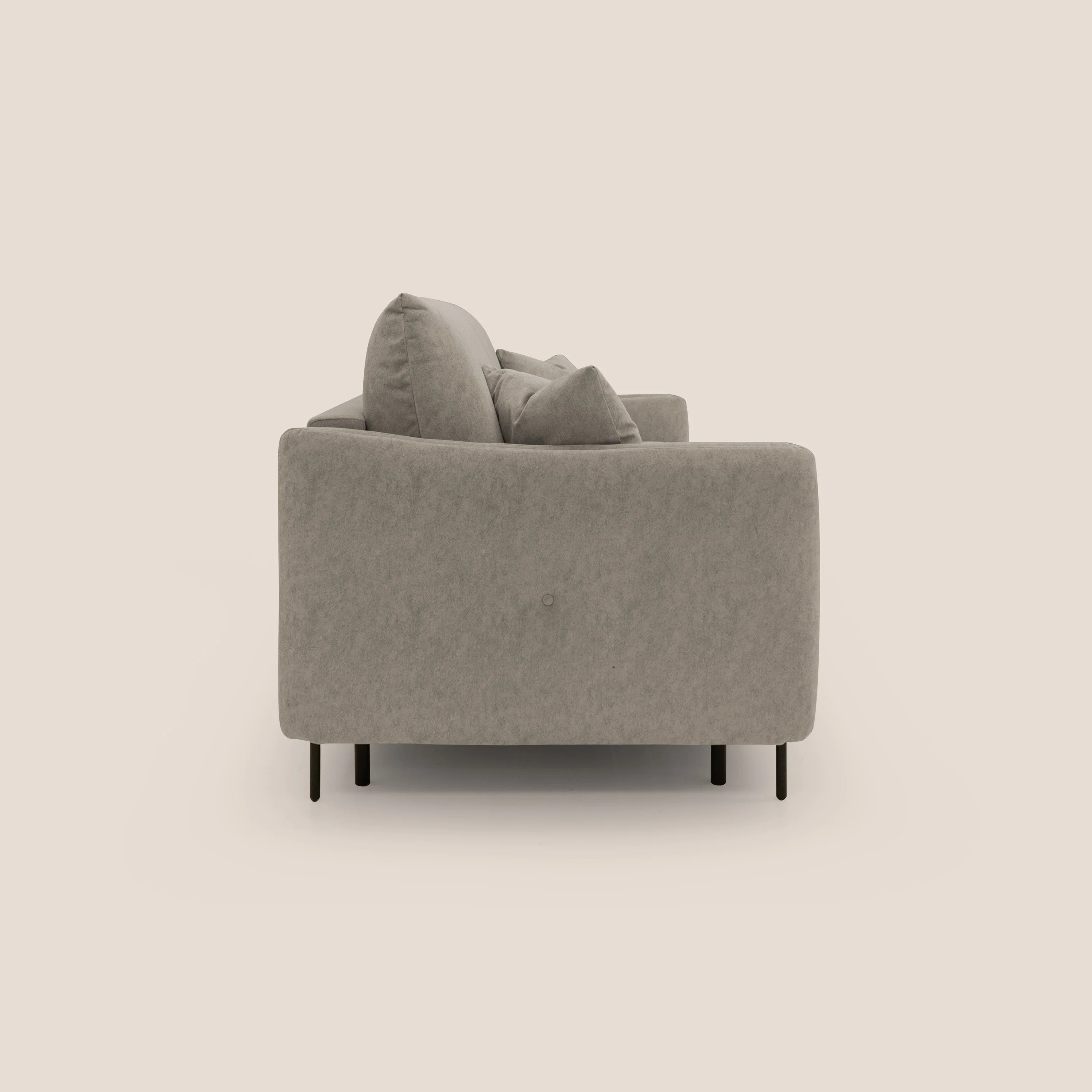 Gregory Canapé convertible avec matelas H18 cm en microfibre effet velours imperméable T09 Taupe tortora - Image 5