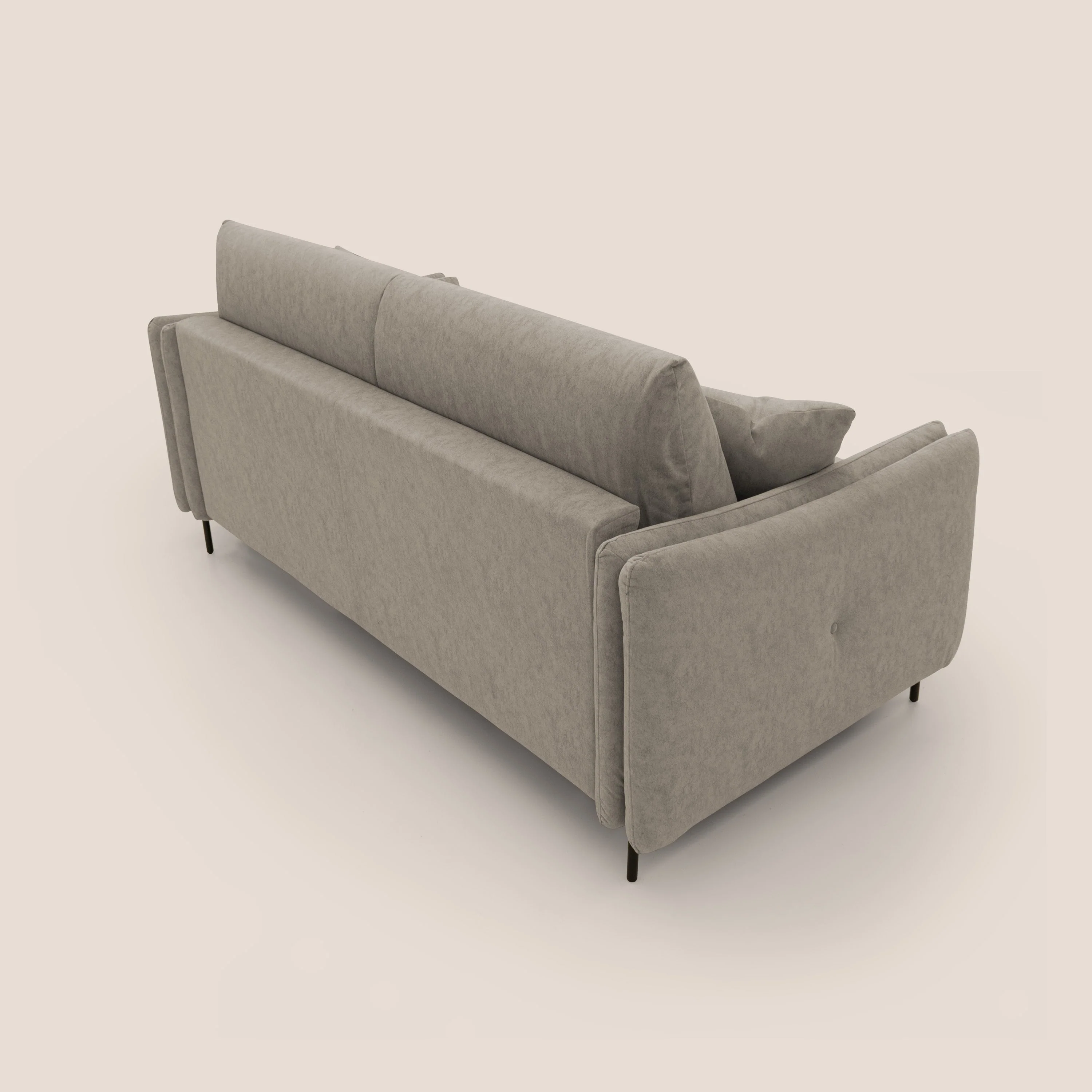 Gregory Canapé convertible avec matelas H18 cm en microfibre effet velours imperméable T09 Taupe tortora - Image 9