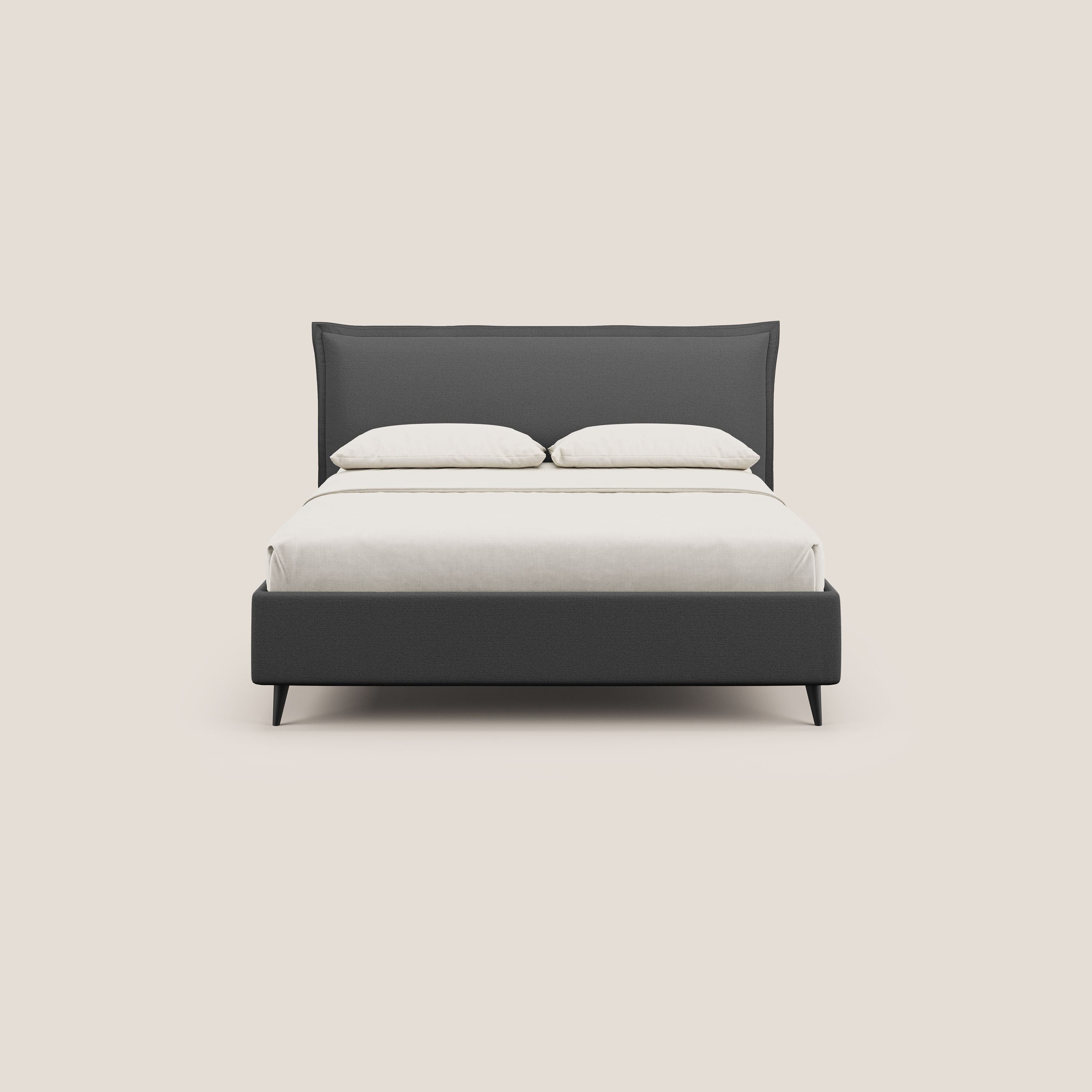 Hans lit rembourré avec coffre au style minimaliste en tissu imperméable T19 anthracite - Image 3
