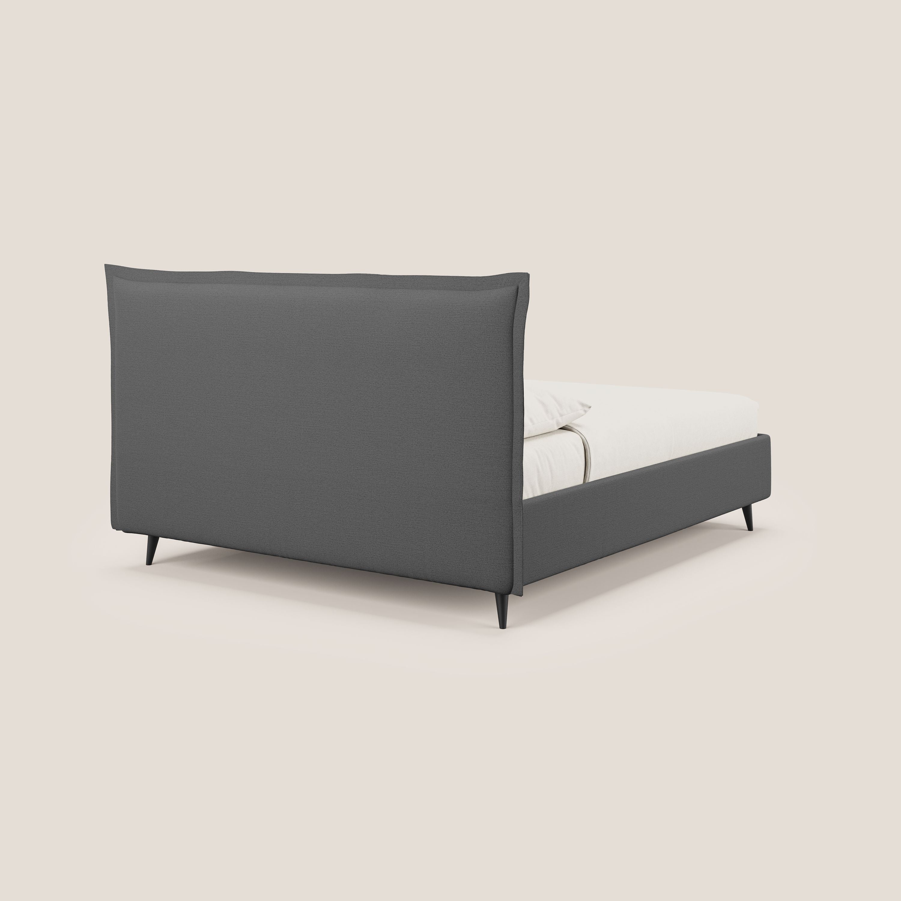 Hans lit rembourré avec coffre au style minimaliste en tissu imperméable T19 anthracite - Image 5