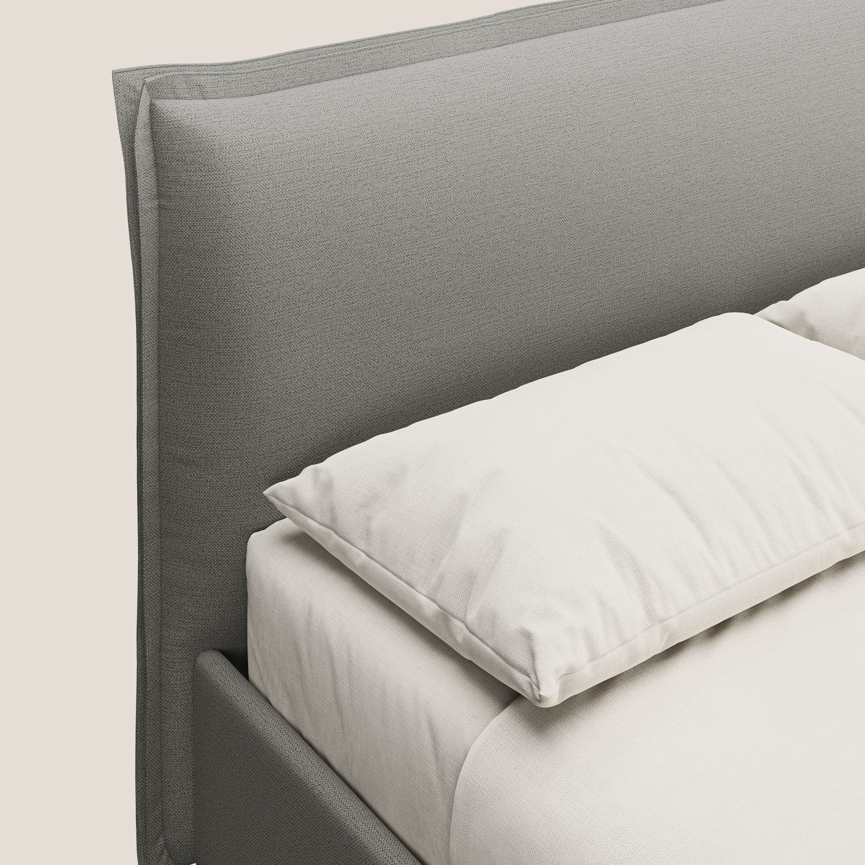Hans lit rembourré avec coffre au style minimaliste en tissu imperméable T19 beige - Image 6