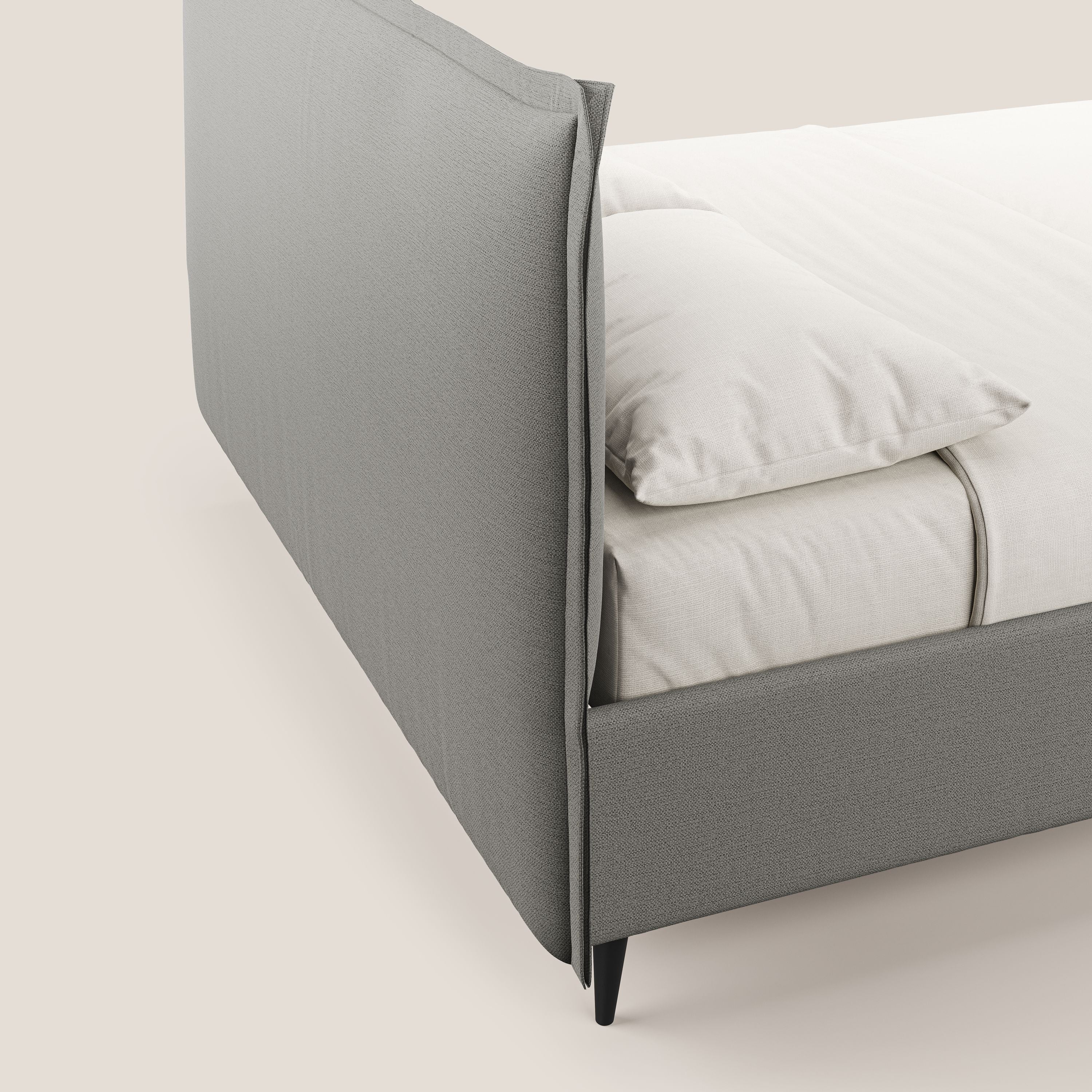 Hans lit rembourré avec coffre au style minimaliste en tissu imperméable T19 beige - Image 7