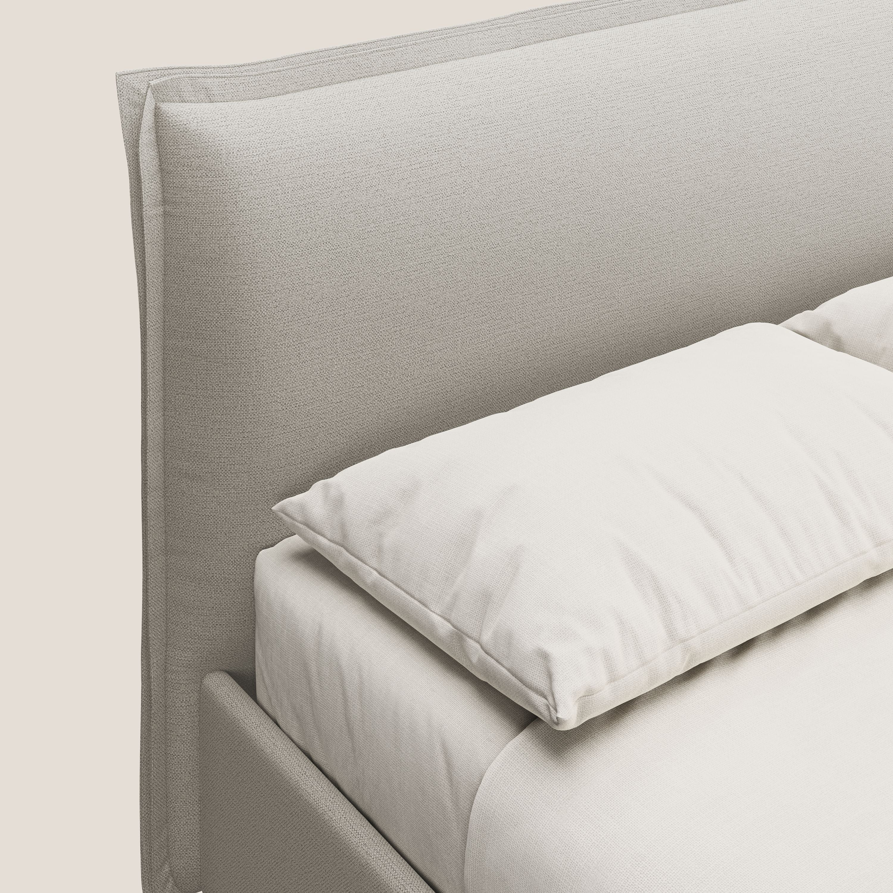 Hans lit rembourré avec coffre au style minimaliste en tissu imperméable T19 crème - Image 6
