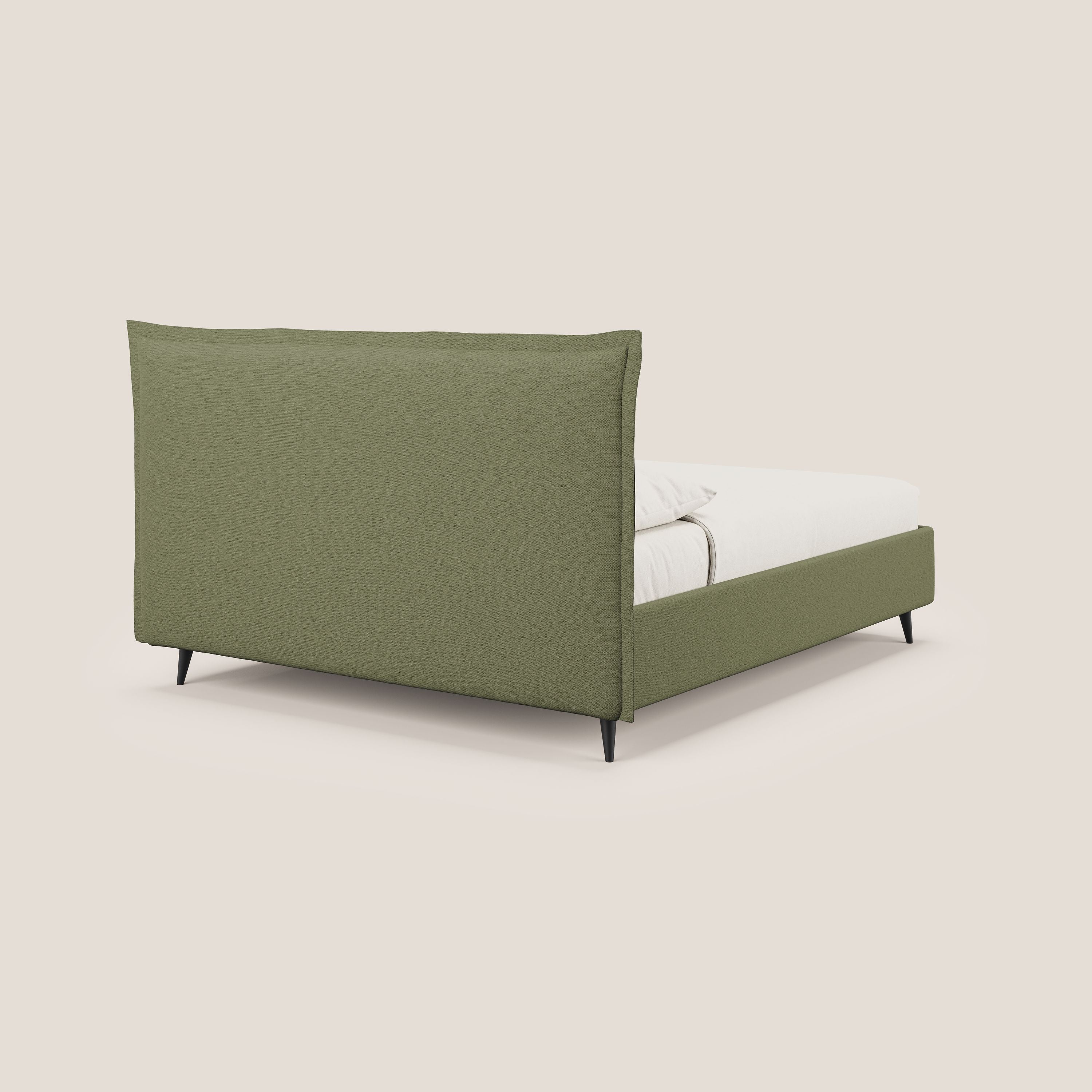 Hans lit rembourré avec coffre au style minimaliste en tissu imperméable T19 vert - Image 5