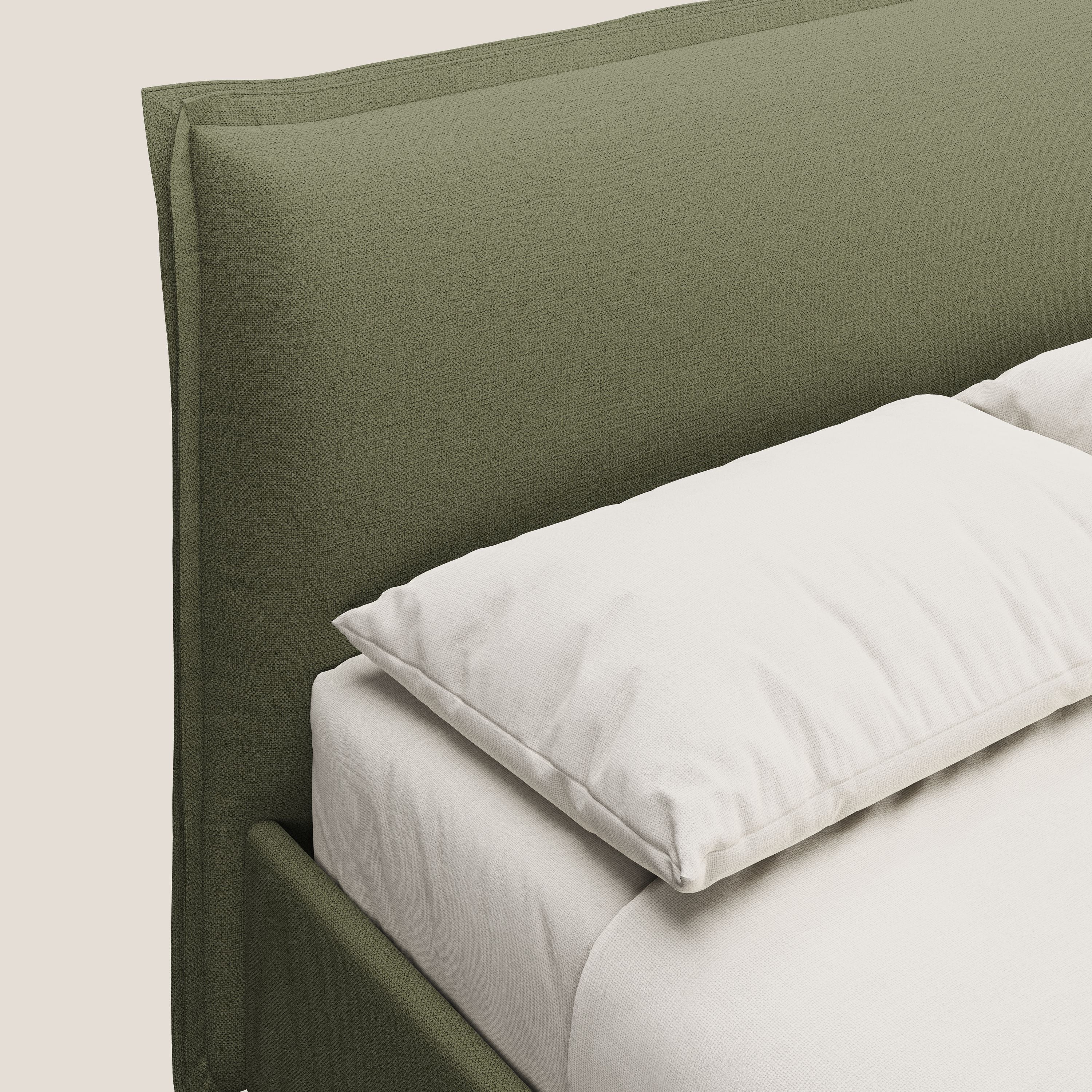 Hans lit rembourré avec coffre au style minimaliste en tissu imperméable T19 vert - Image 6
