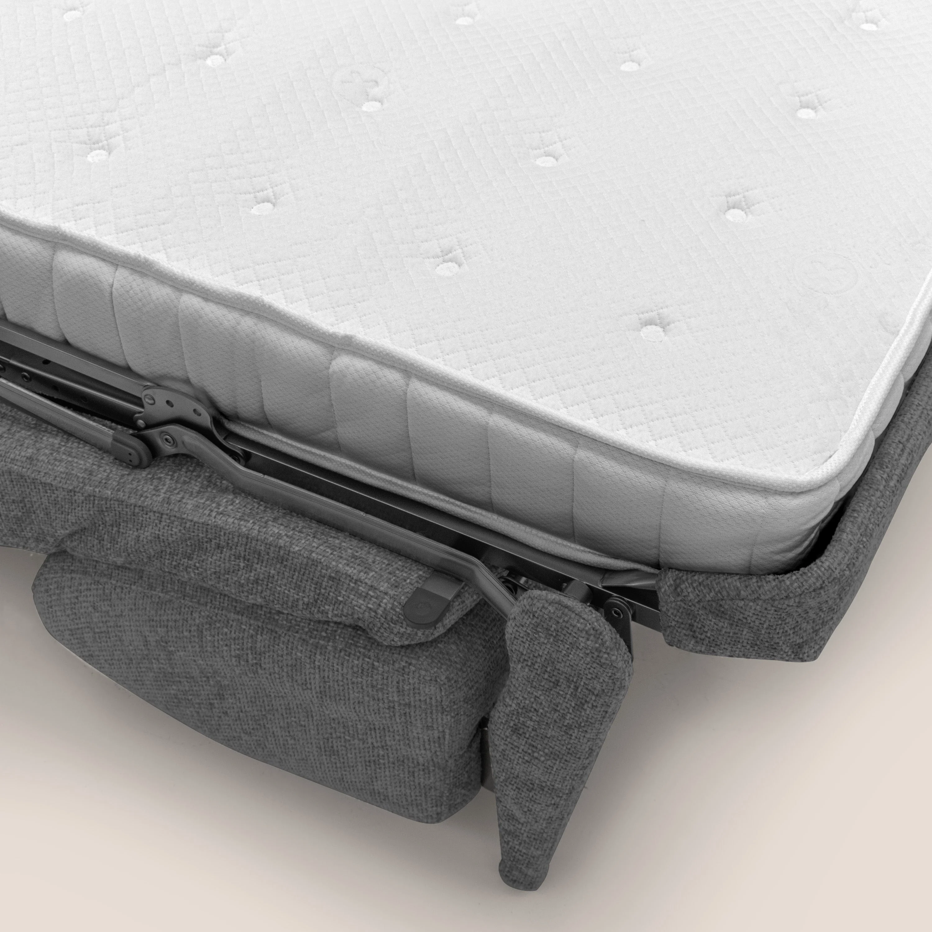 Happy Canapé convertible avec matelas H18 cm en tissu imperméable T10 anthracite - Image 10