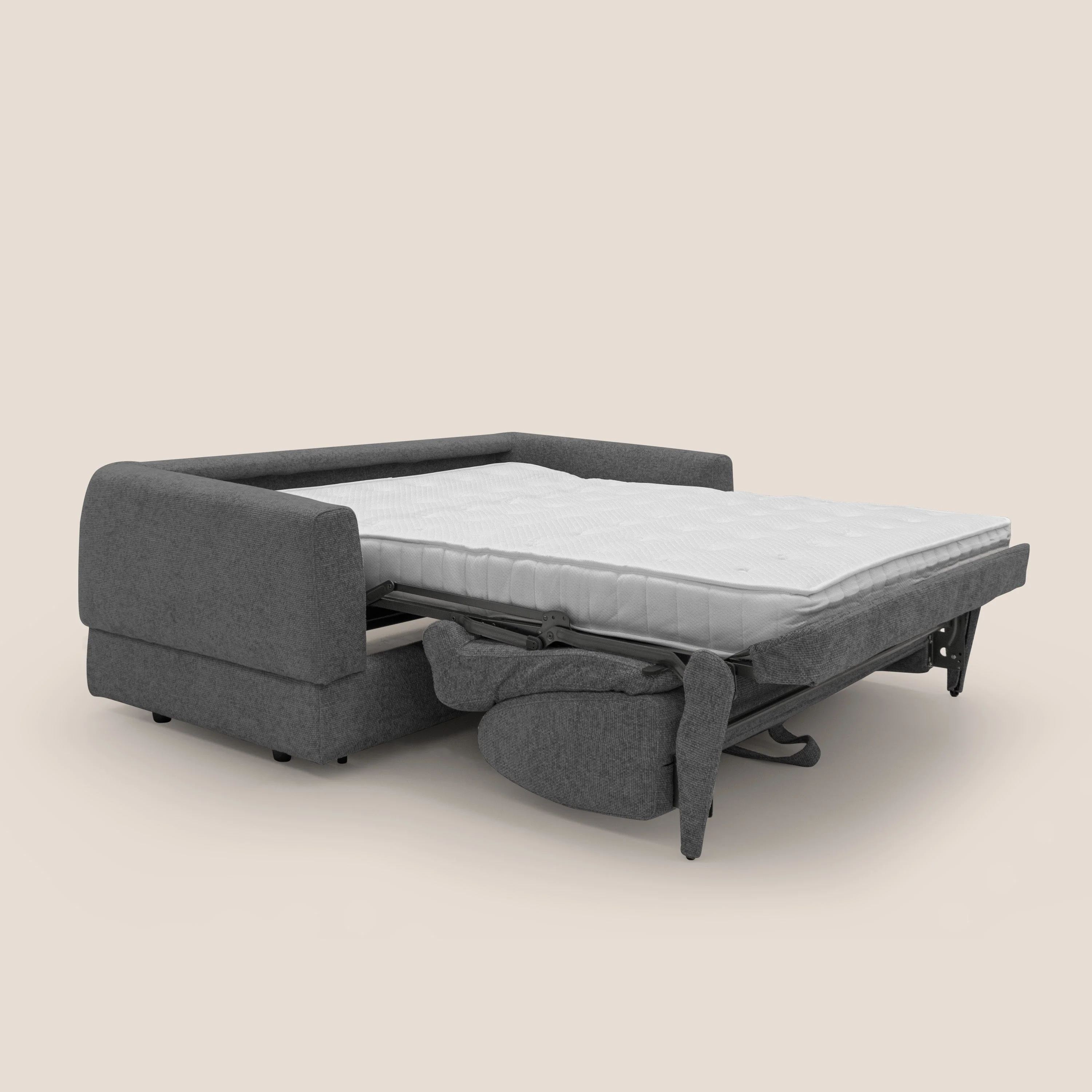 Happy Canapé convertible avec matelas H18 cm en tissu imperméable T10 anthracite - Image 2