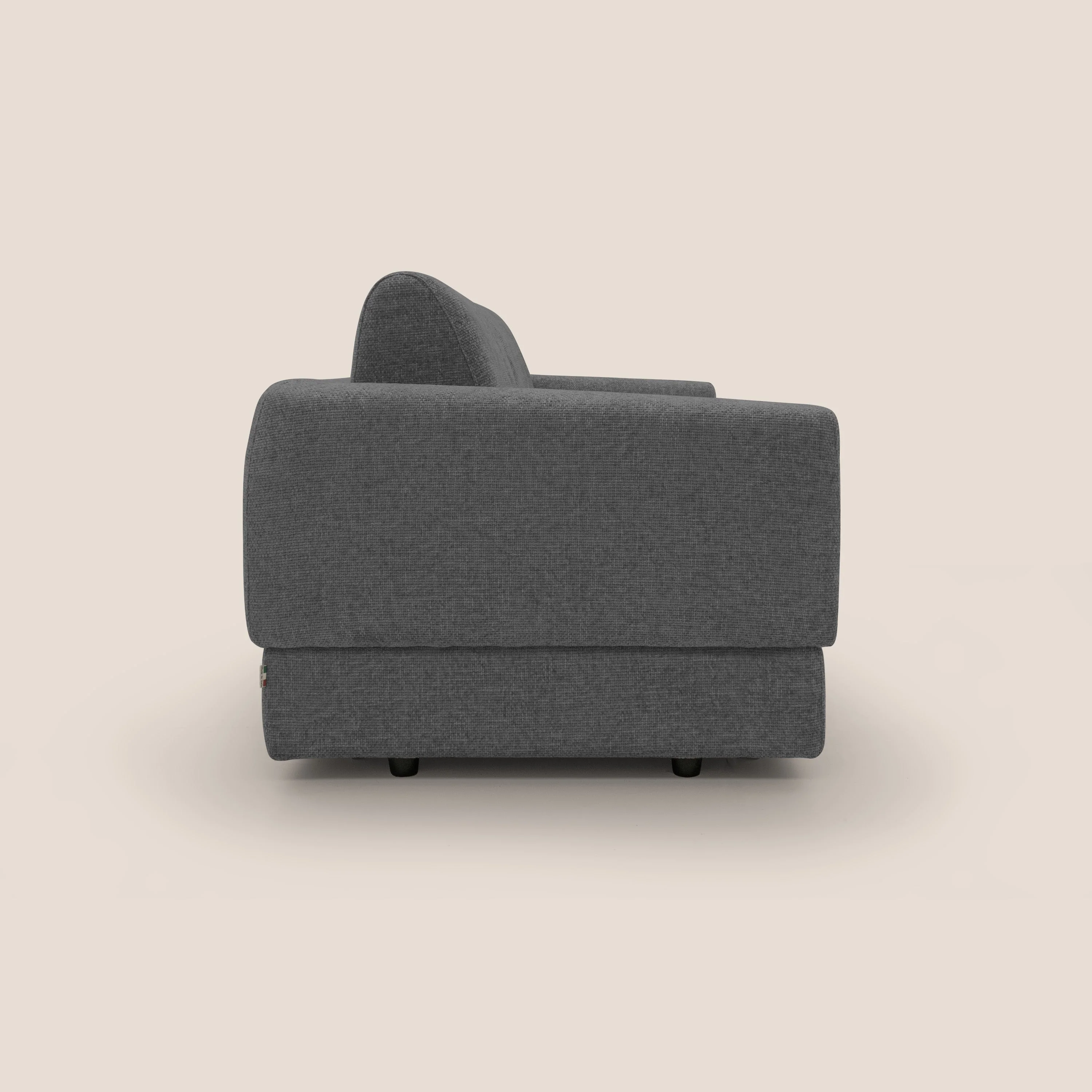 Happy Canapé convertible avec matelas H18 cm en tissu imperméable T10 anthracite - Image 5