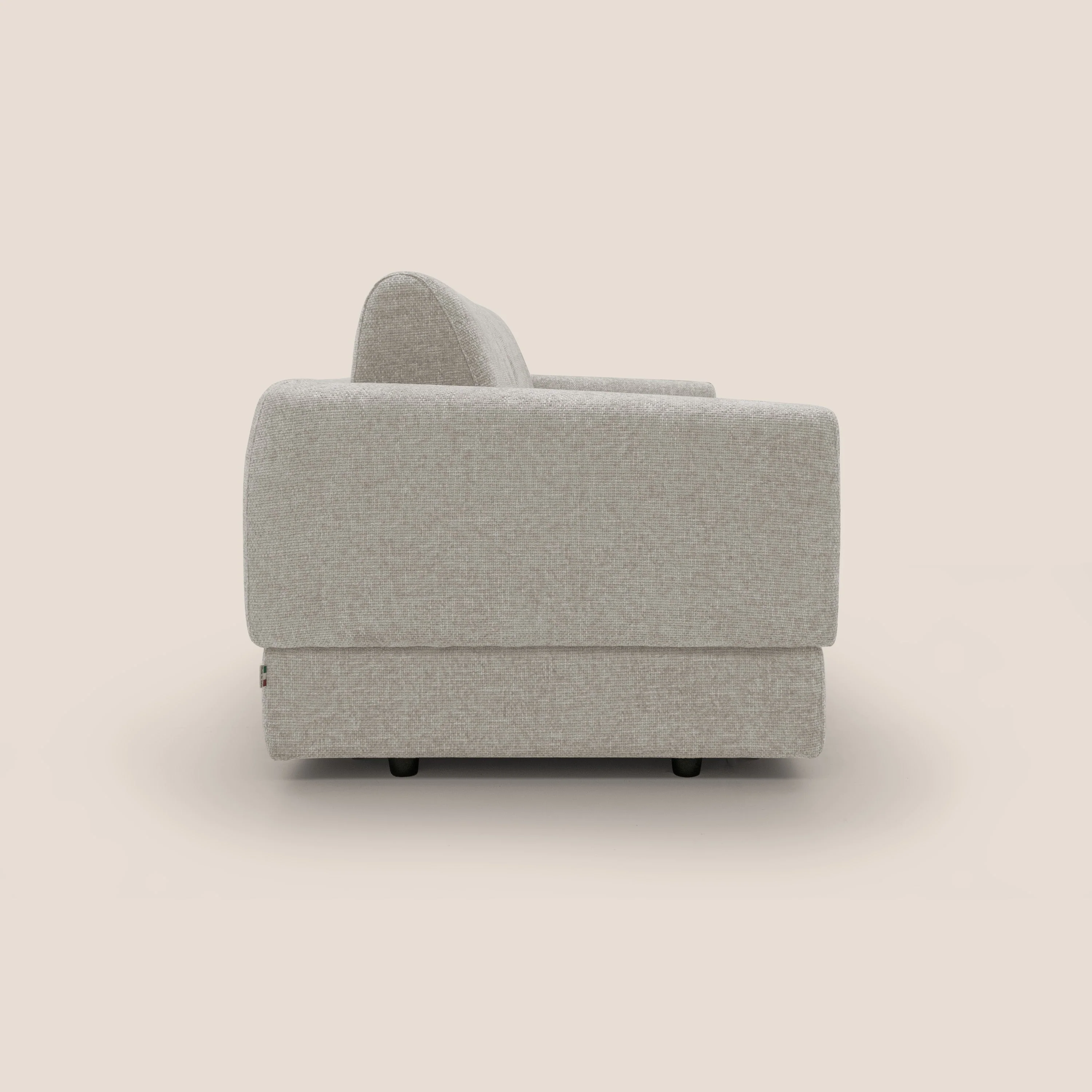 Happy Canapé convertible avec matelas H18 cm en tissu imperméable T10 crème - Image 5