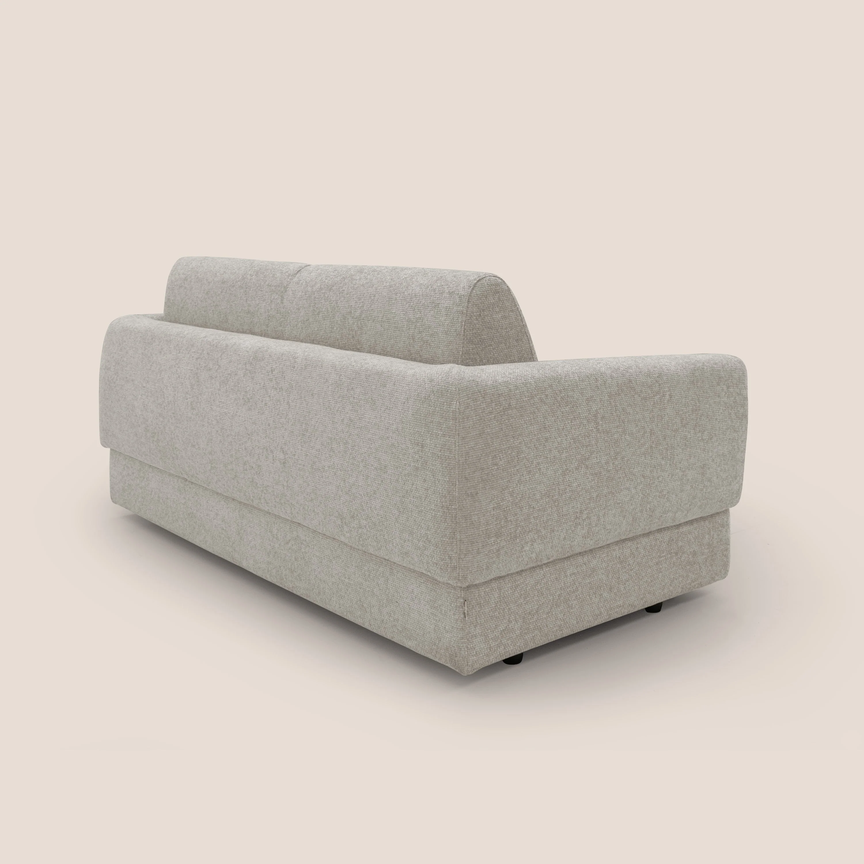 Happy Canapé convertible avec matelas H18 cm en tissu imperméable T10 crème - Image 6