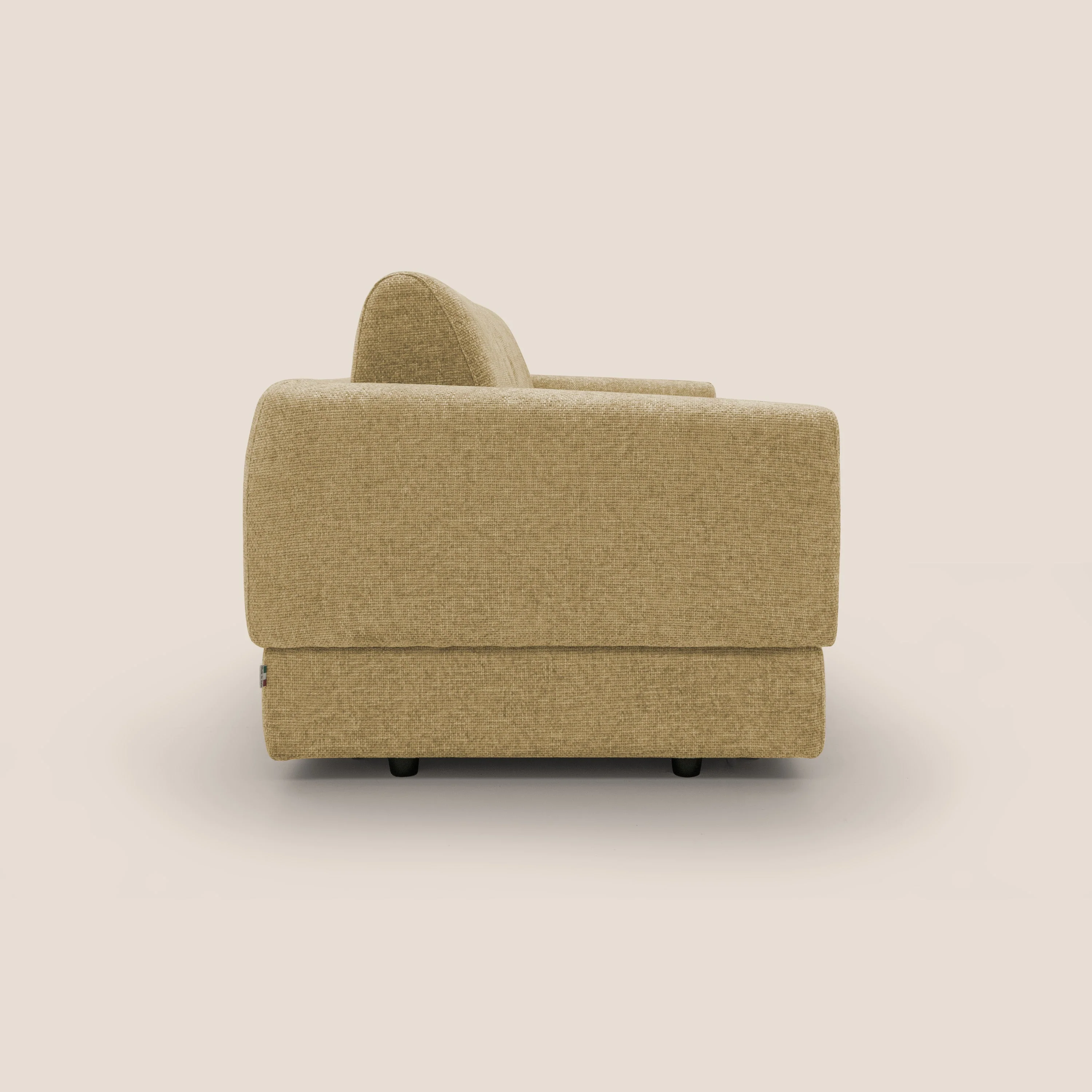 Happy Canapé convertible avec matelas H18 cm en tissu imperméable T10 jaune - Image 5