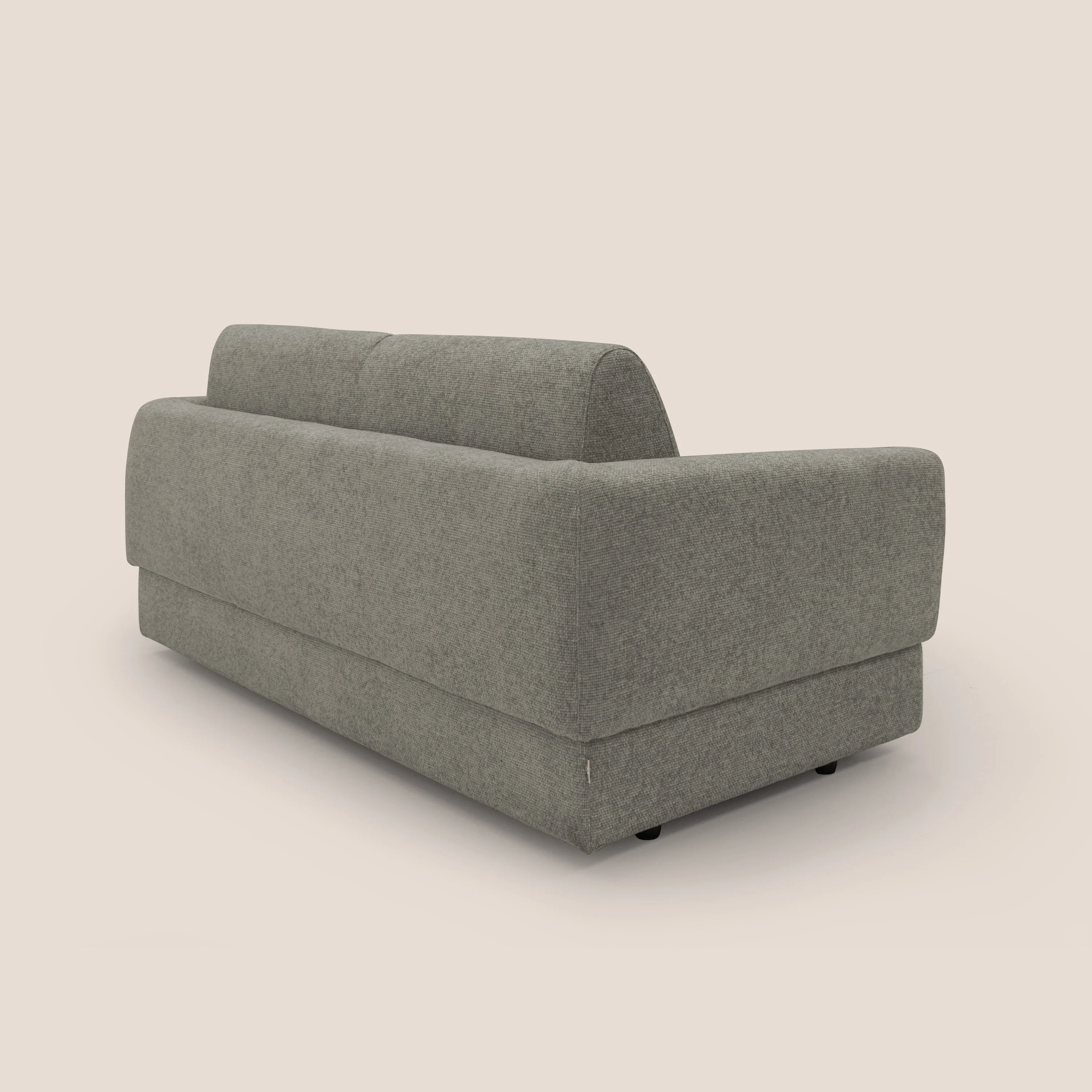 Happy Canapé convertible avec matelas H18 cm en tissu imperméable T10 taupe - Image 6