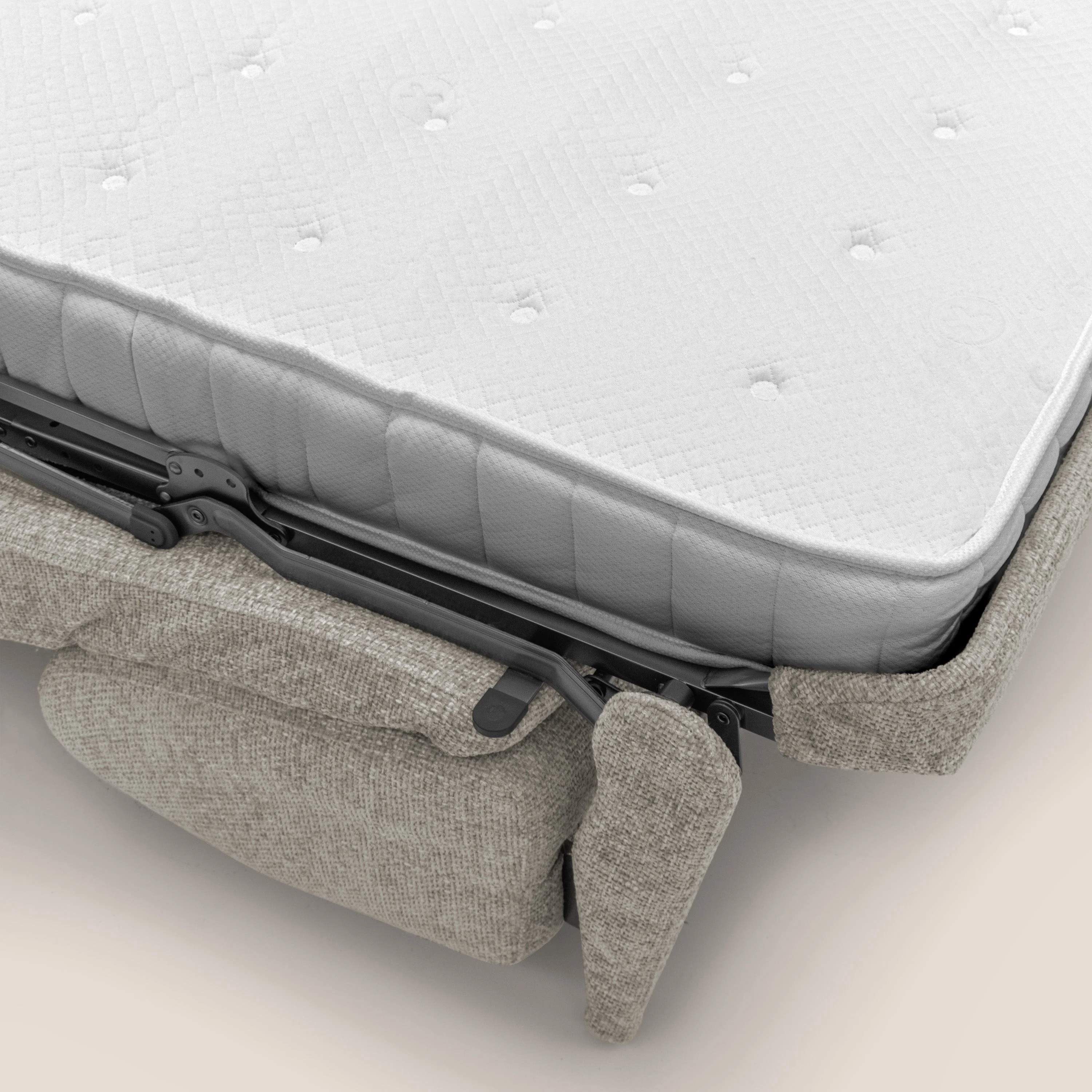 Happy Canapé convertible avec matelas H18 cm en tissu imperméable T10 Taupe tortora - Image 10