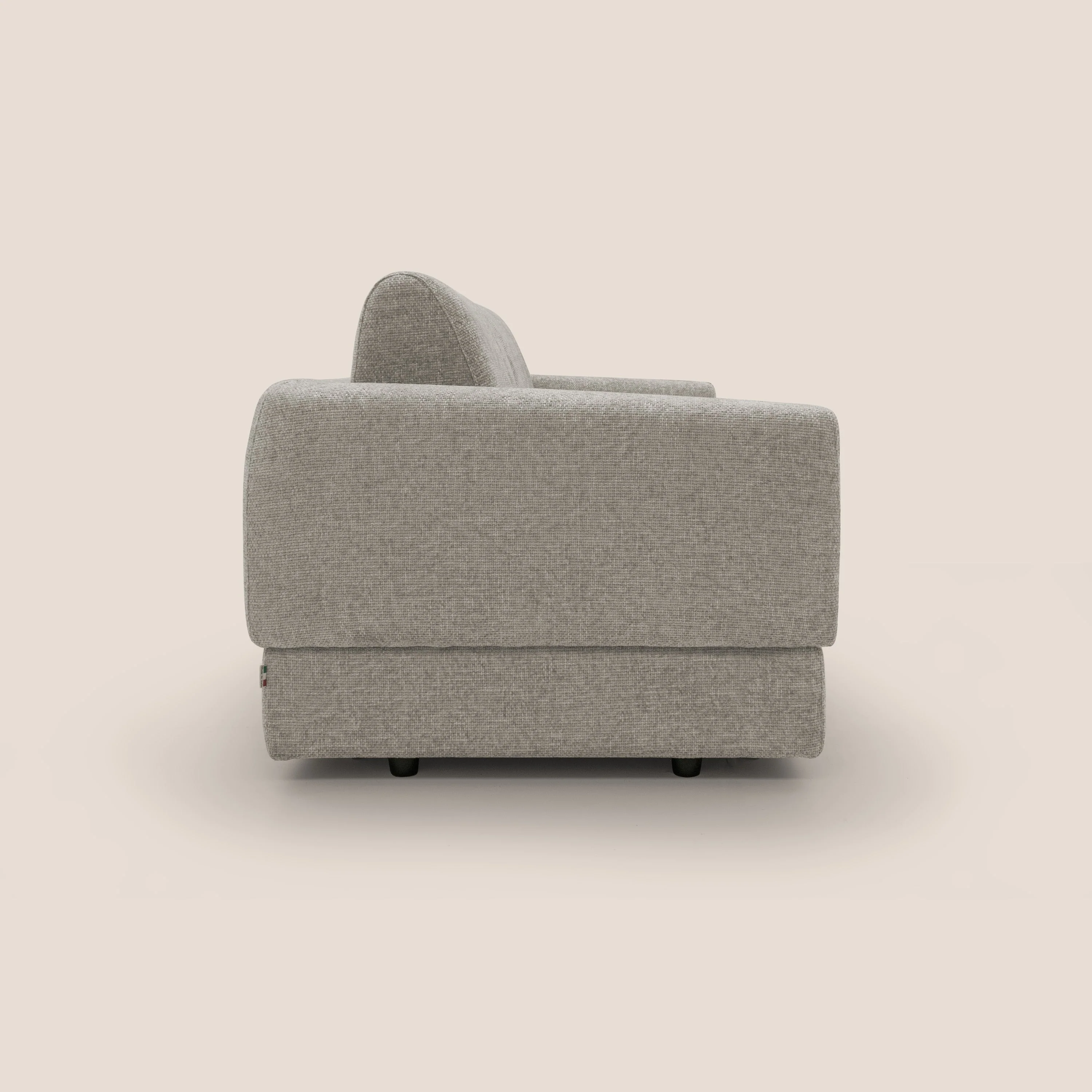 Happy Canapé convertible avec matelas H18 cm en tissu imperméable T10 Taupe tortora - Image 5