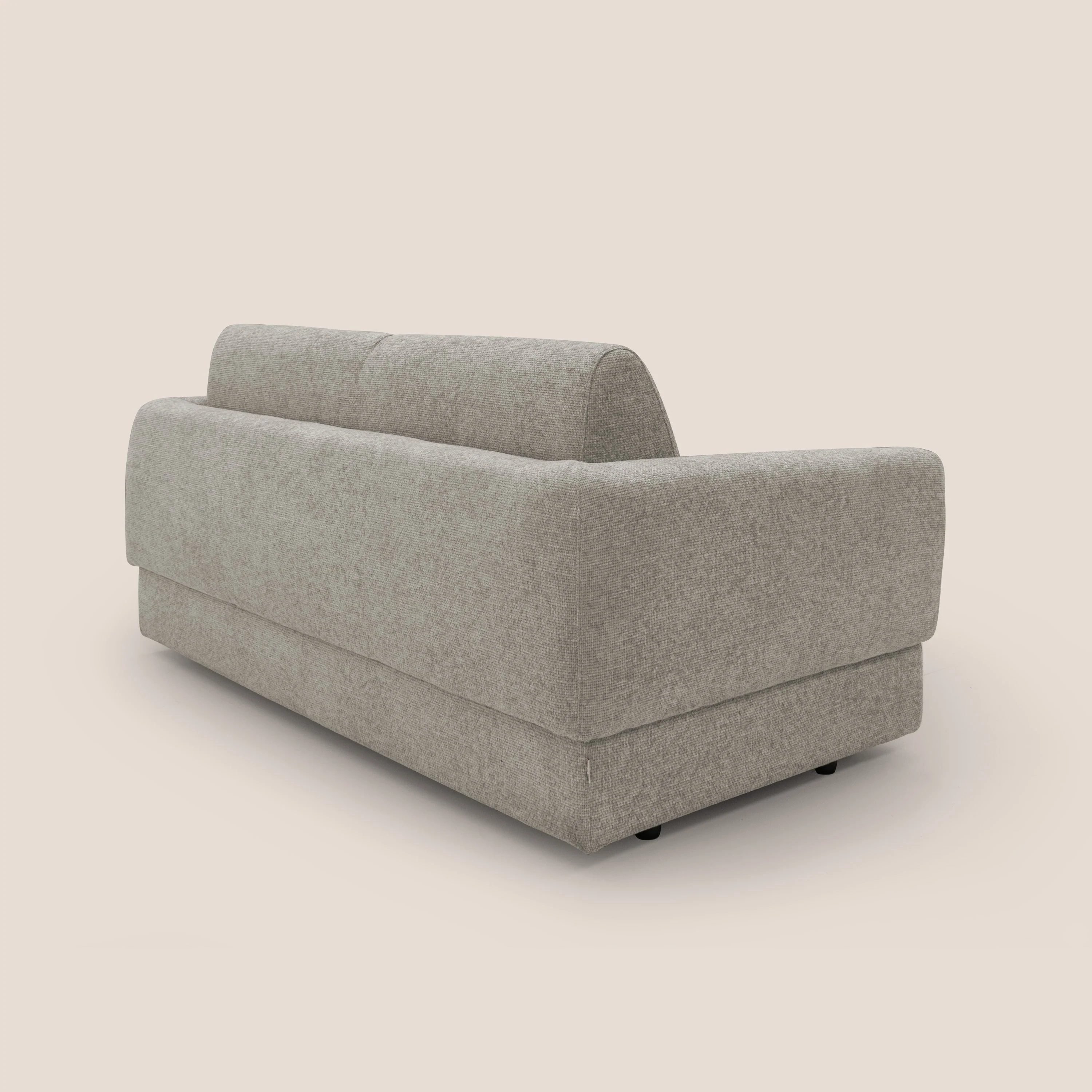 Happy Canapé convertible avec matelas H18 cm en tissu imperméable T10 Taupe tortora - Image 6