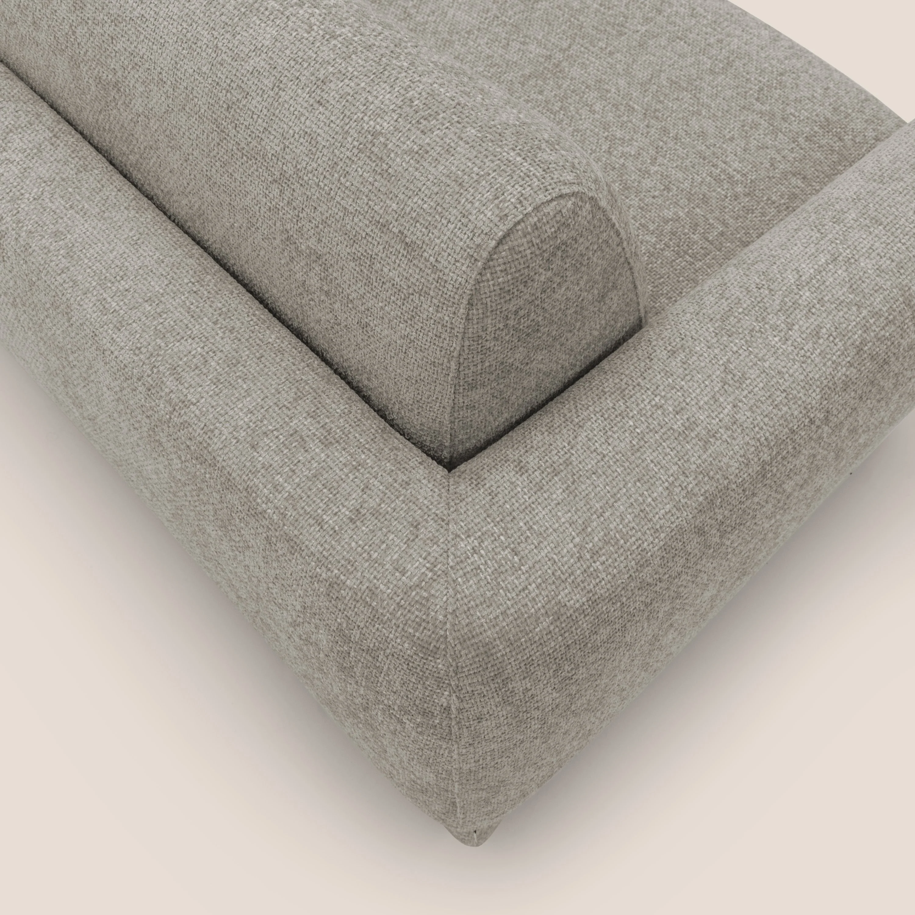 Happy Canapé convertible avec matelas H18 cm en tissu imperméable T10 Taupe tortora - Image 9