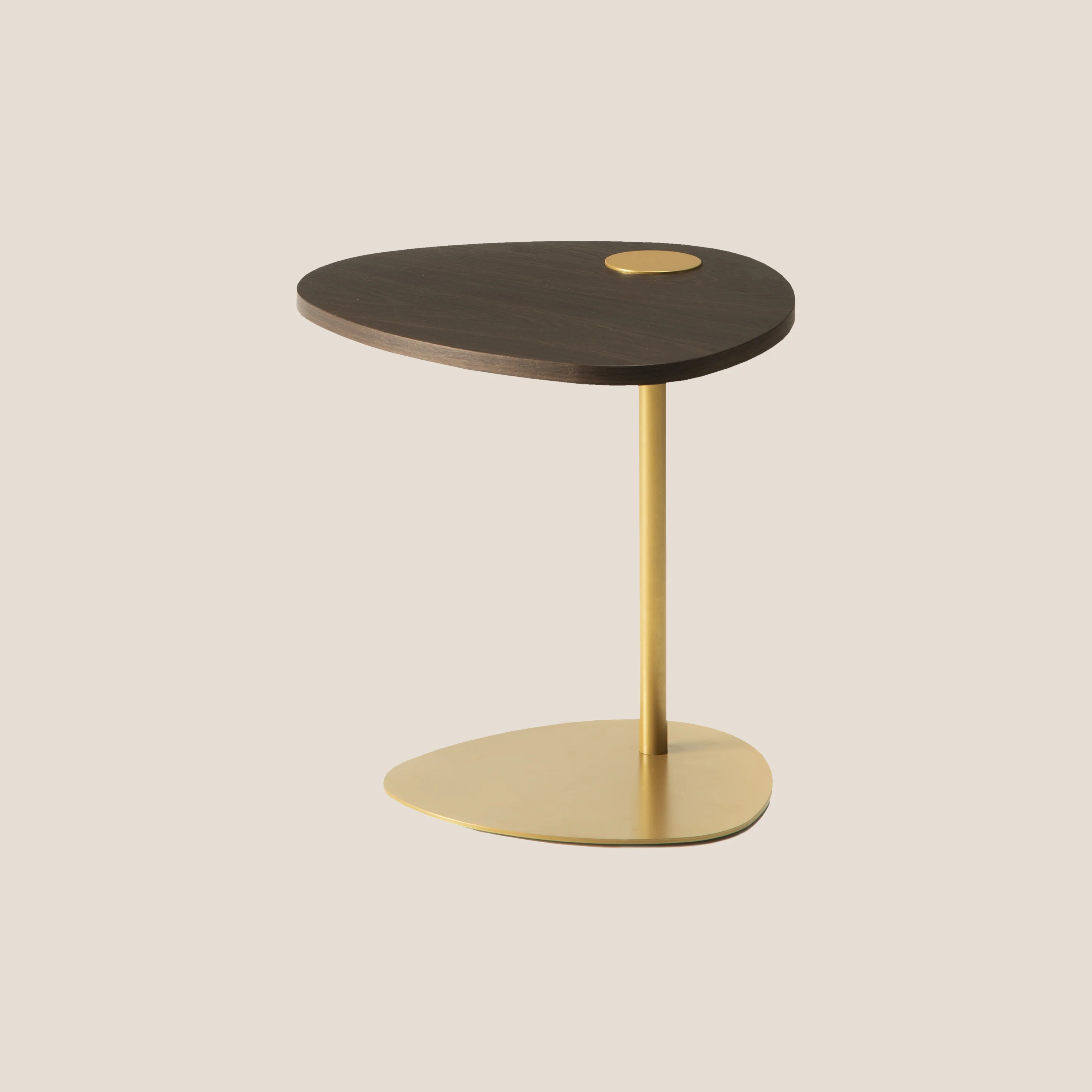 Hug table basse pour salon avec plateau en bois or