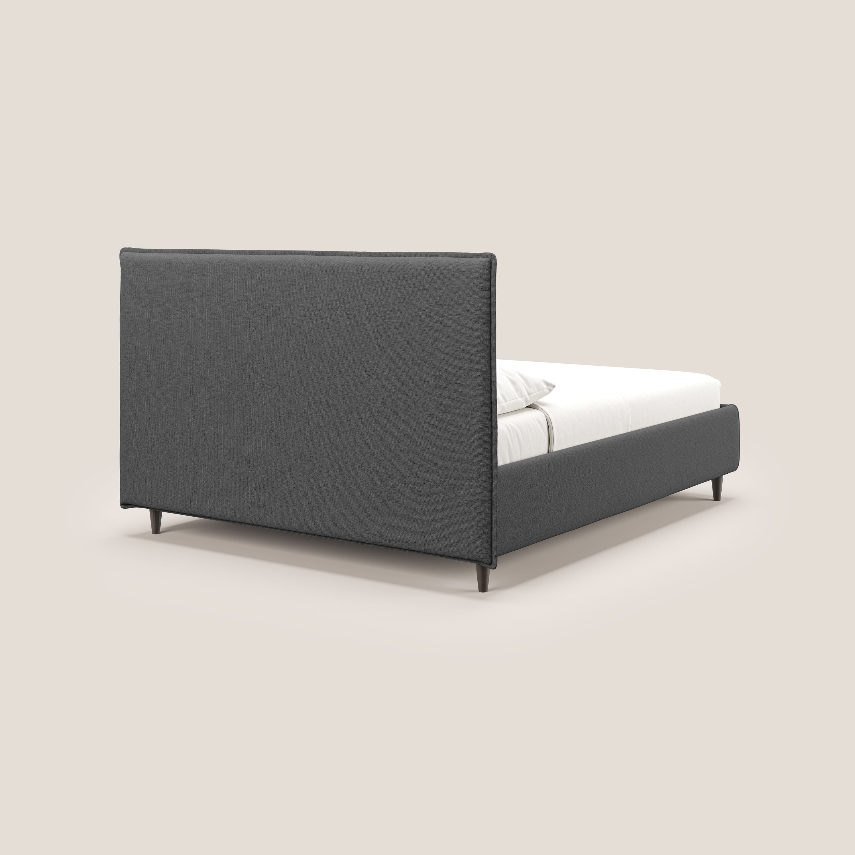 Hunter lit rembourré avec coffre déhoussable en tissu imperméable flammé T19 anthracite - Image 5