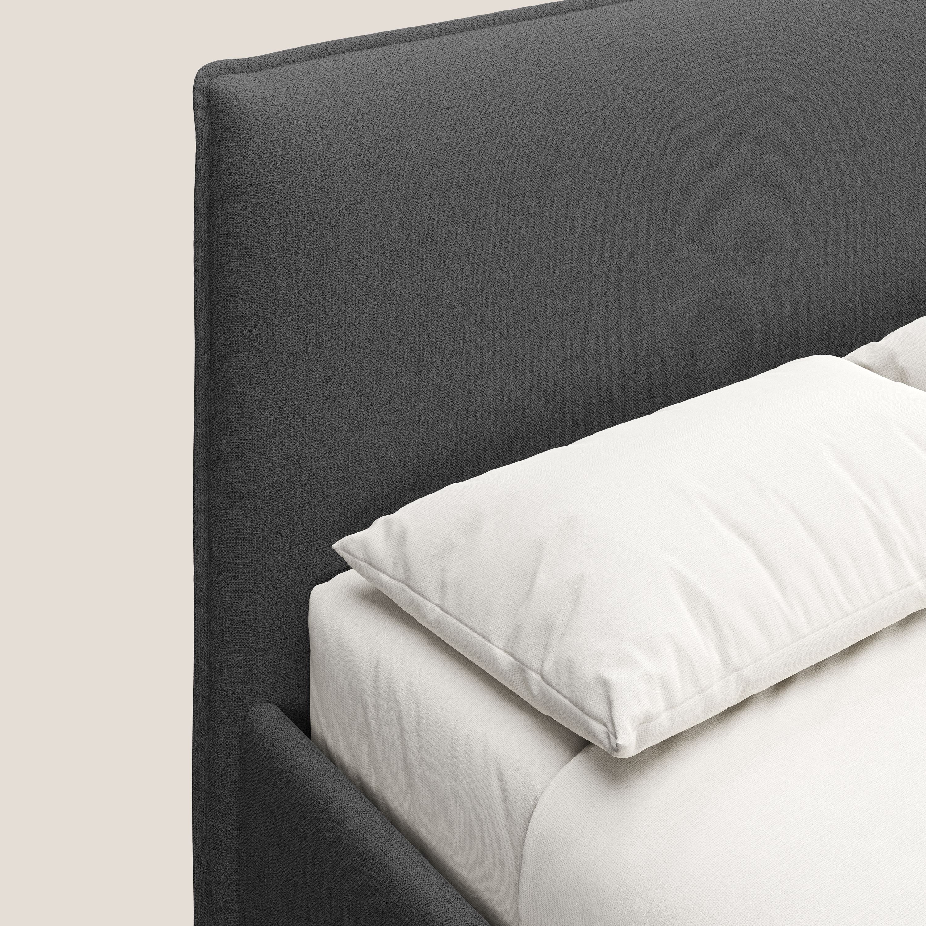 Hunter lit rembourré avec coffre déhoussable en tissu imperméable flammé T19 anthracite - Image 6