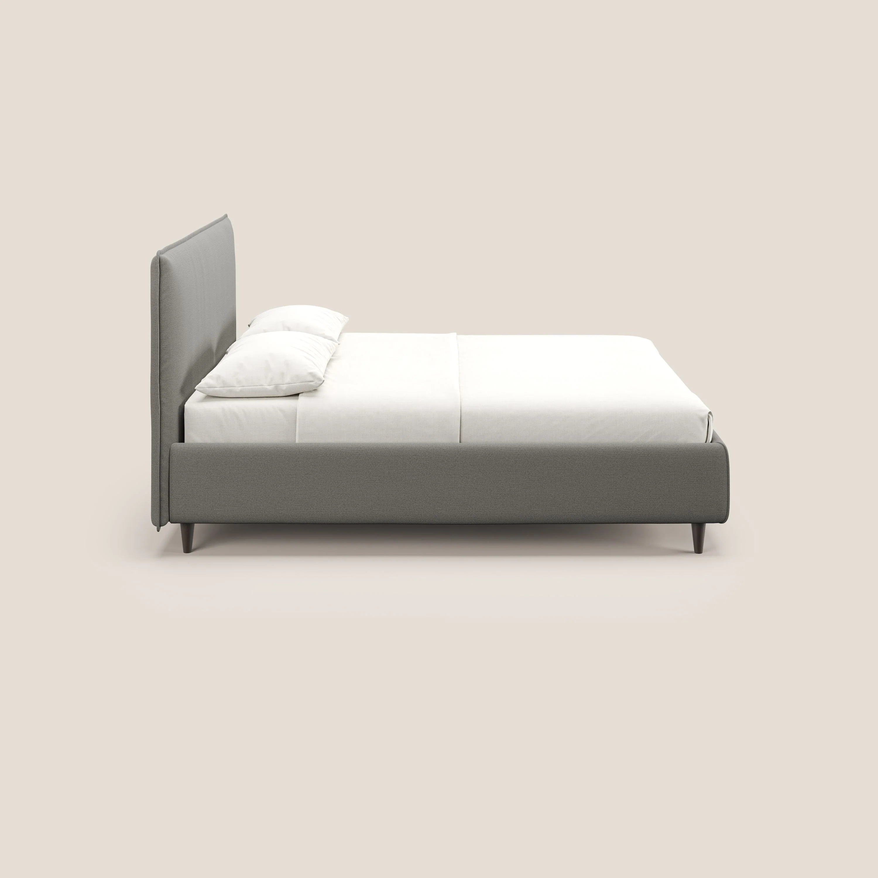 Hunter lit rembourré avec coffre déhoussable en tissu imperméable flammé T19 beige - Image 4