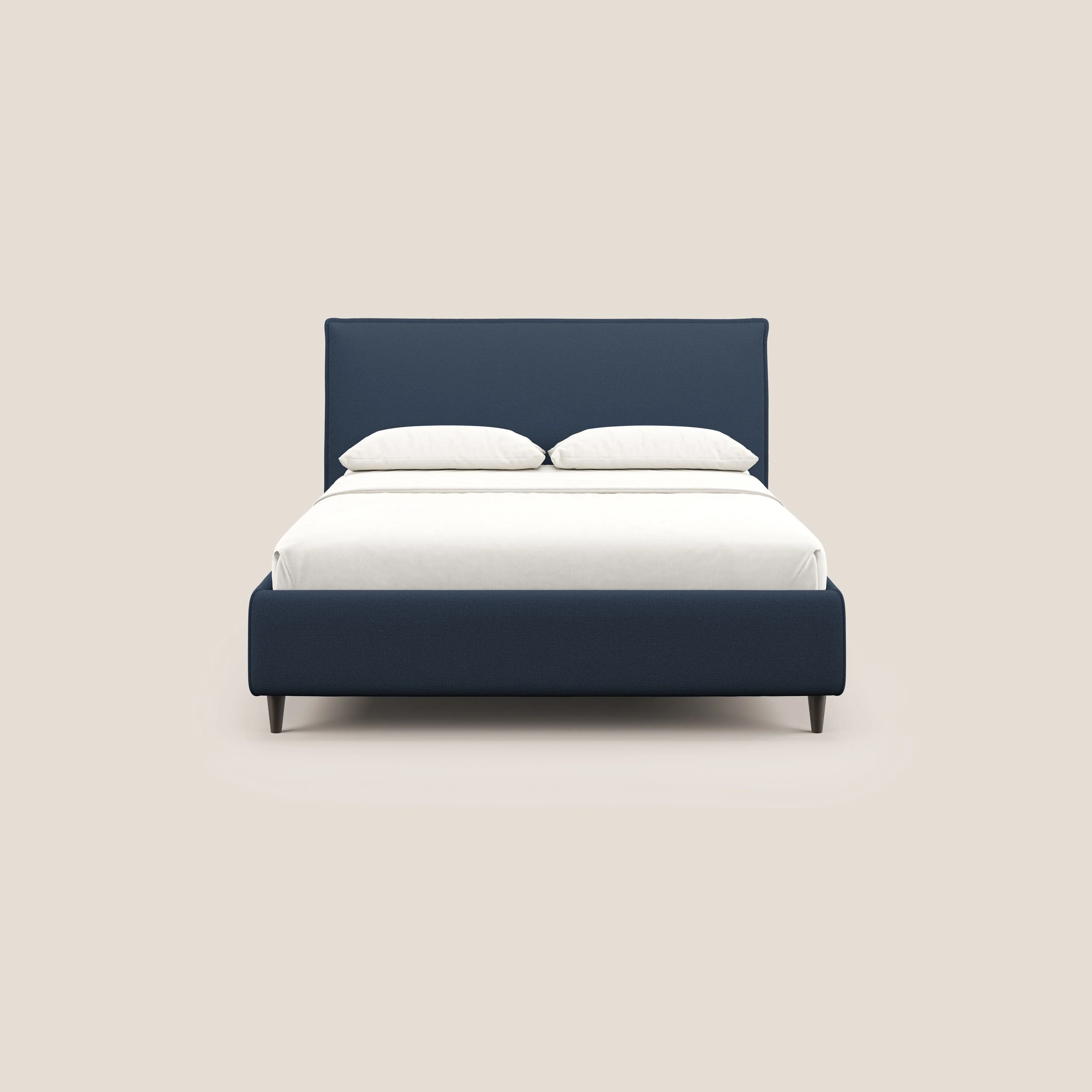 Hunter lit rembourré avec coffre déhoussable en tissu imperméable flammé T19 bleu - Image 3