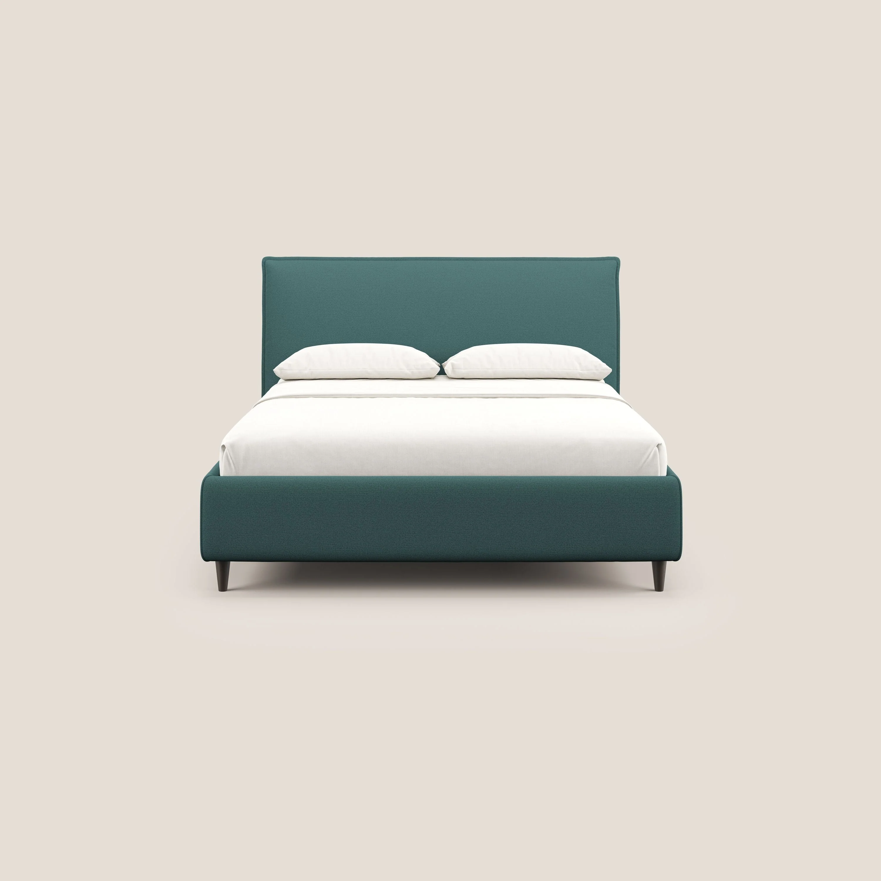 Hunter lit rembourré avec coffre déhoussable en tissu imperméable flammé T19 bleu canard - Image 3