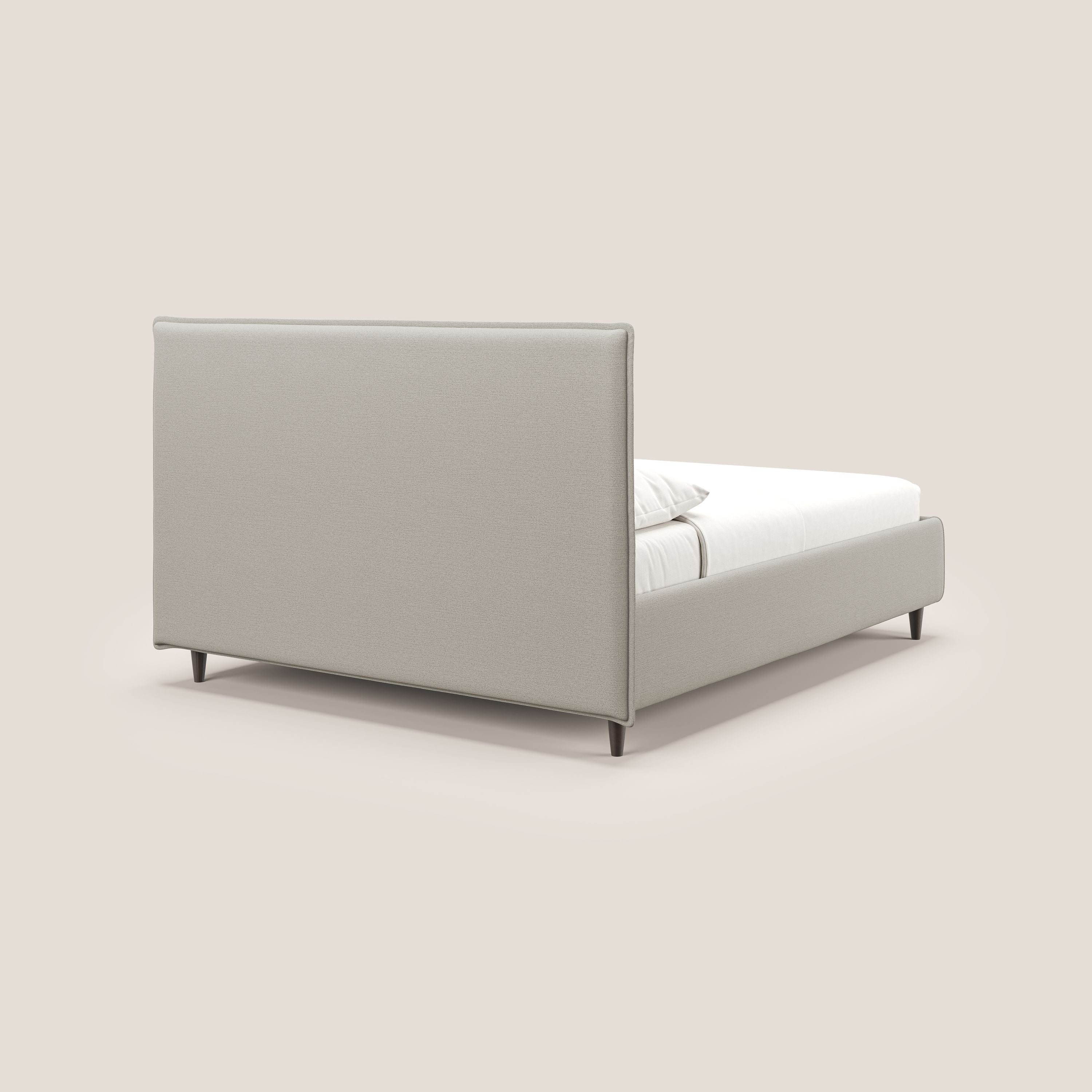 Hunter lit rembourré avec coffre déhoussable en tissu imperméable flammé T19 crème - Image 5