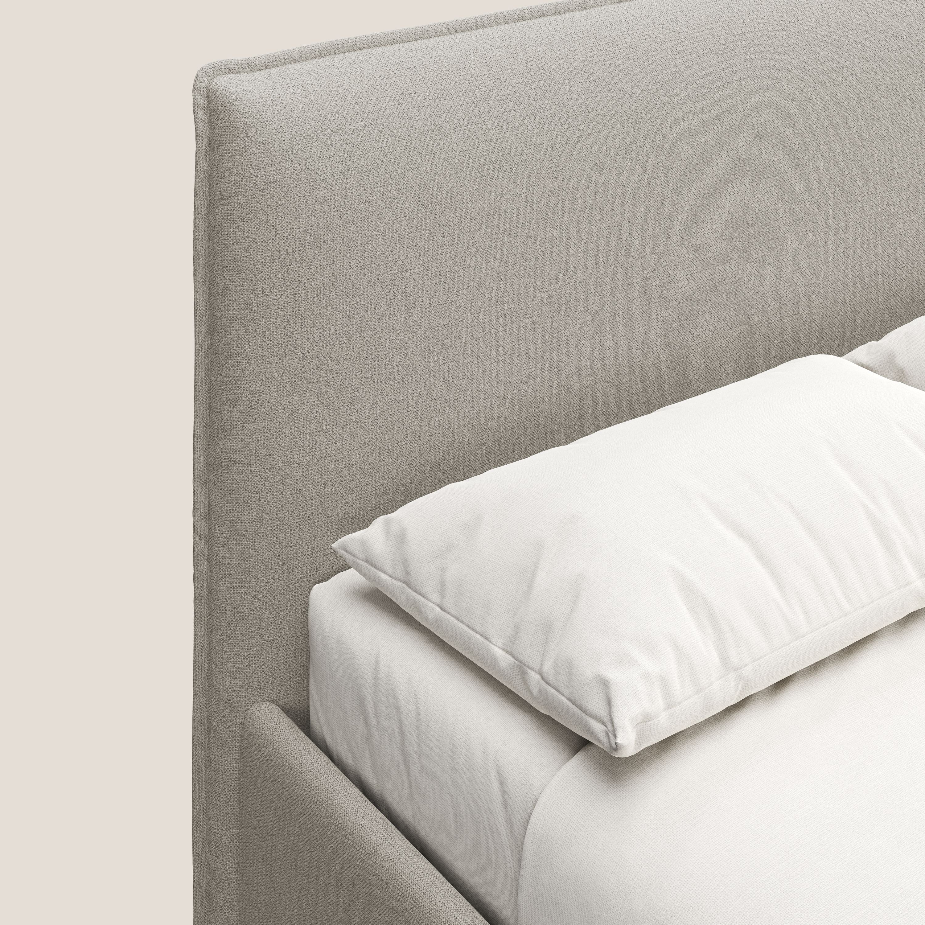 Hunter lit rembourré avec coffre déhoussable en tissu imperméable flammé T19 crème - Image 6
