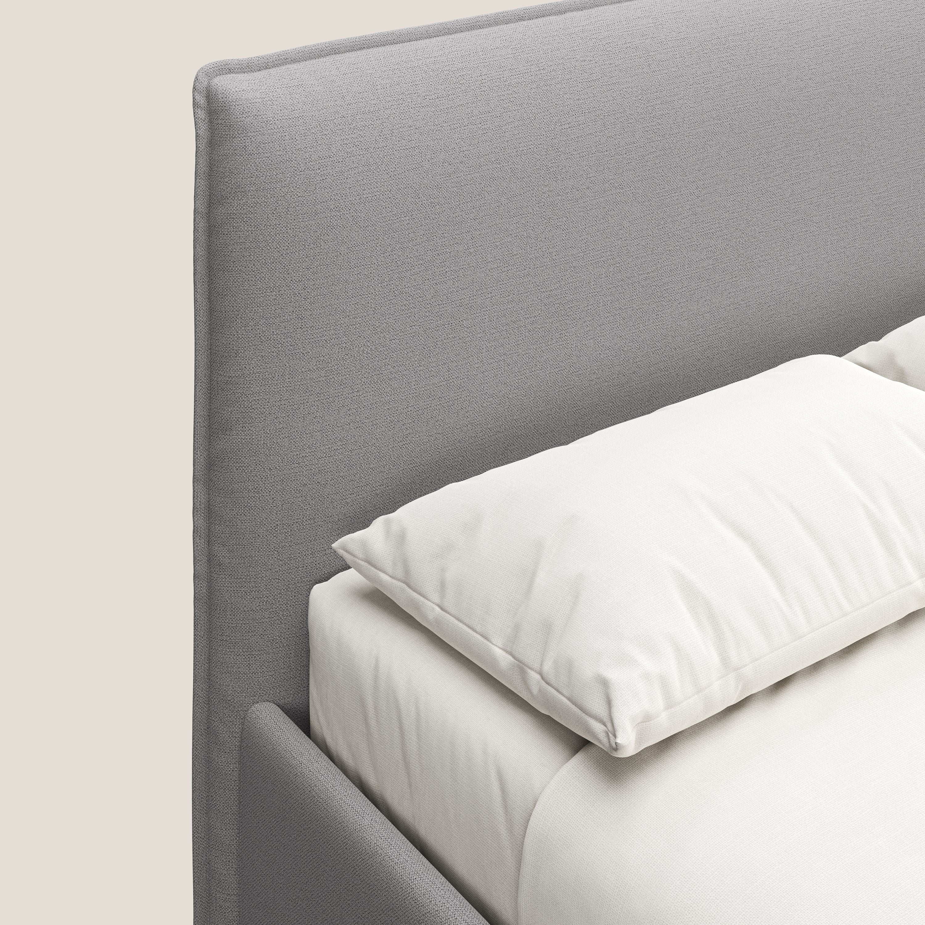 Hunter lit rembourré avec coffre déhoussable en tissu imperméable flammé T19 gris - Image 6