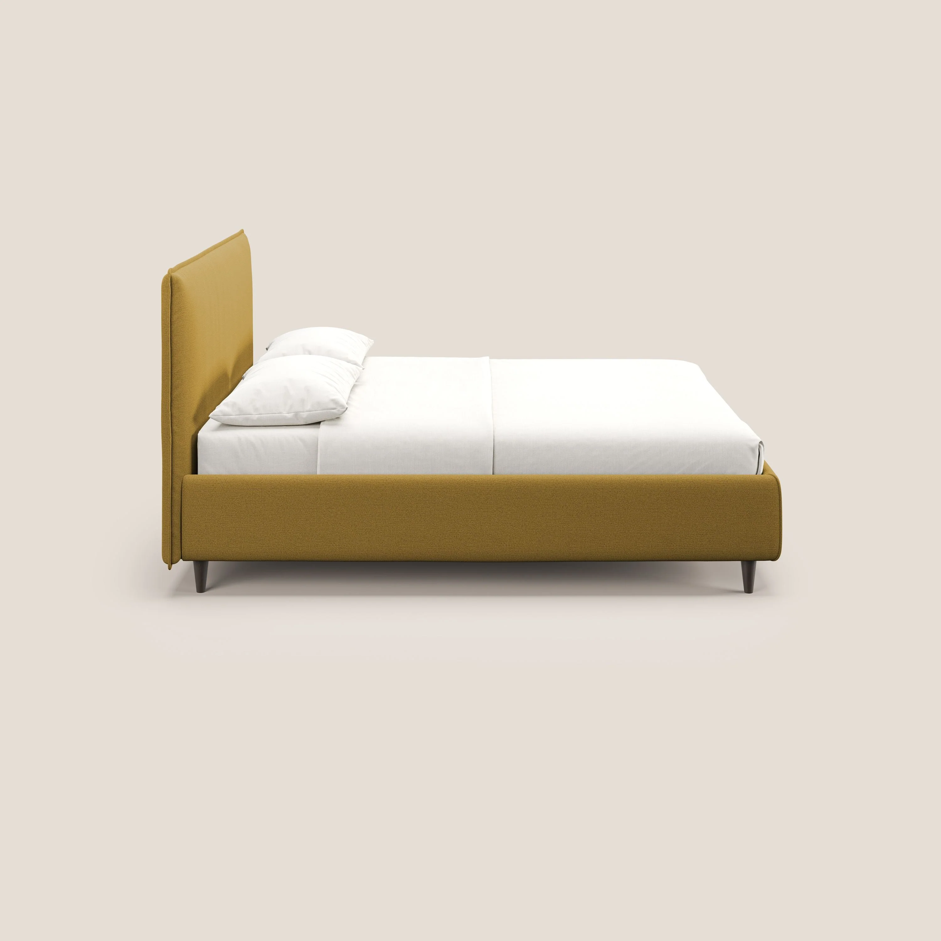 Hunter lit rembourré avec coffre déhoussable en tissu imperméable flammé T19 jaune - Image 4