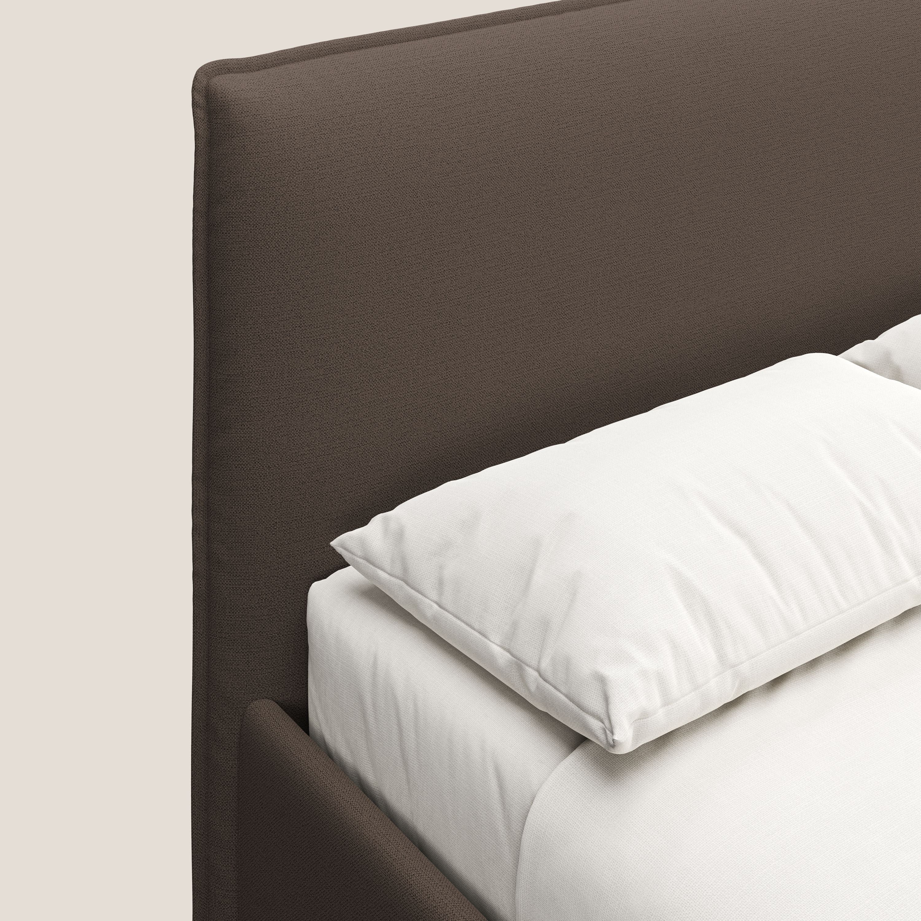 Hunter lit rembourré avec coffre déhoussable en tissu imperméable flammé T19 marron - Image 6