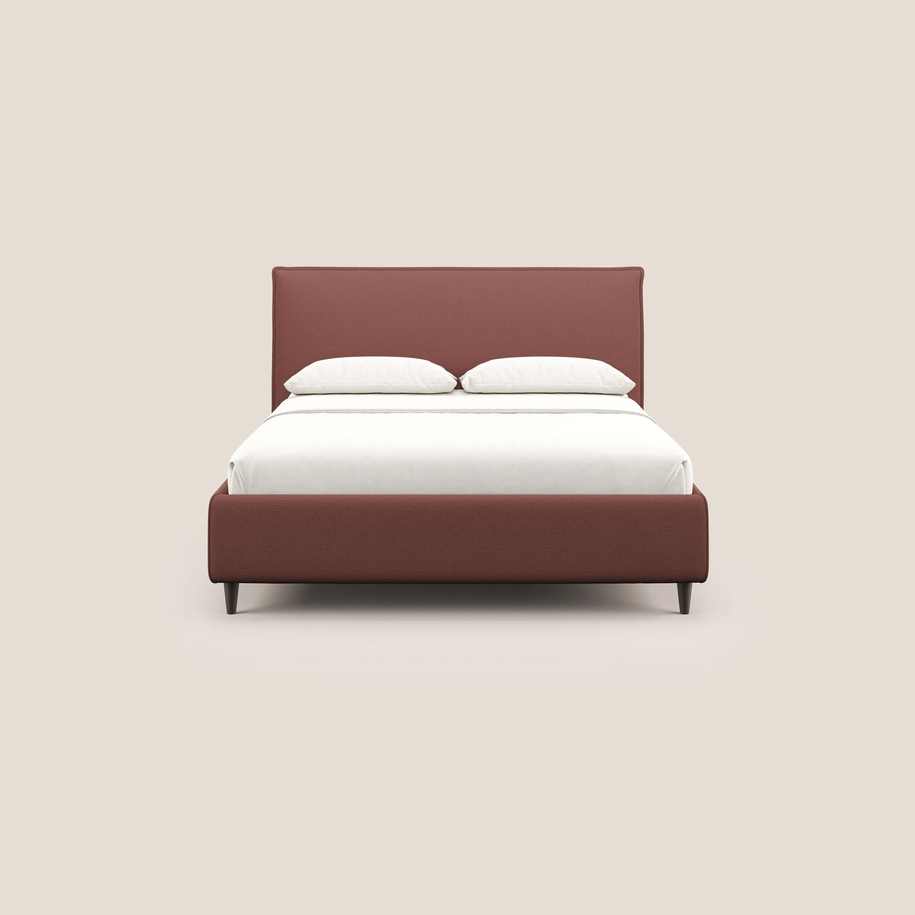 Hunter lit rembourré avec coffre déhoussable en tissu imperméable flammé T19 saumon - Image 3