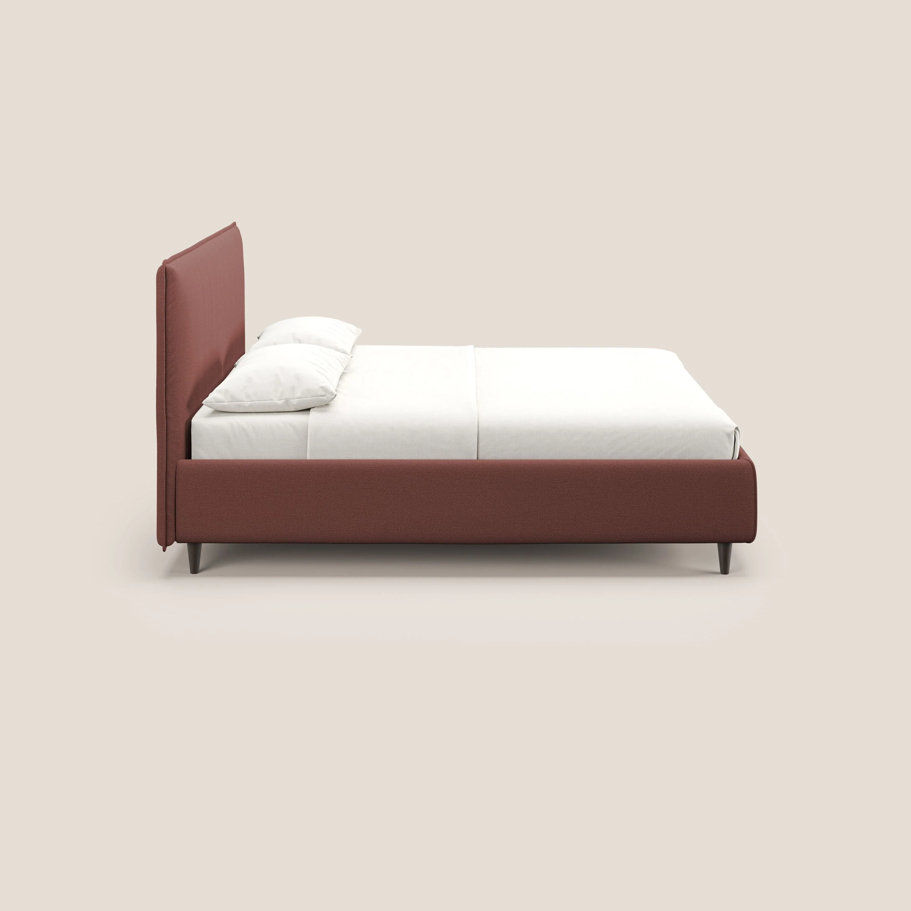 Hunter lit rembourré avec coffre déhoussable en tissu imperméable flammé T19 saumon - Image 4