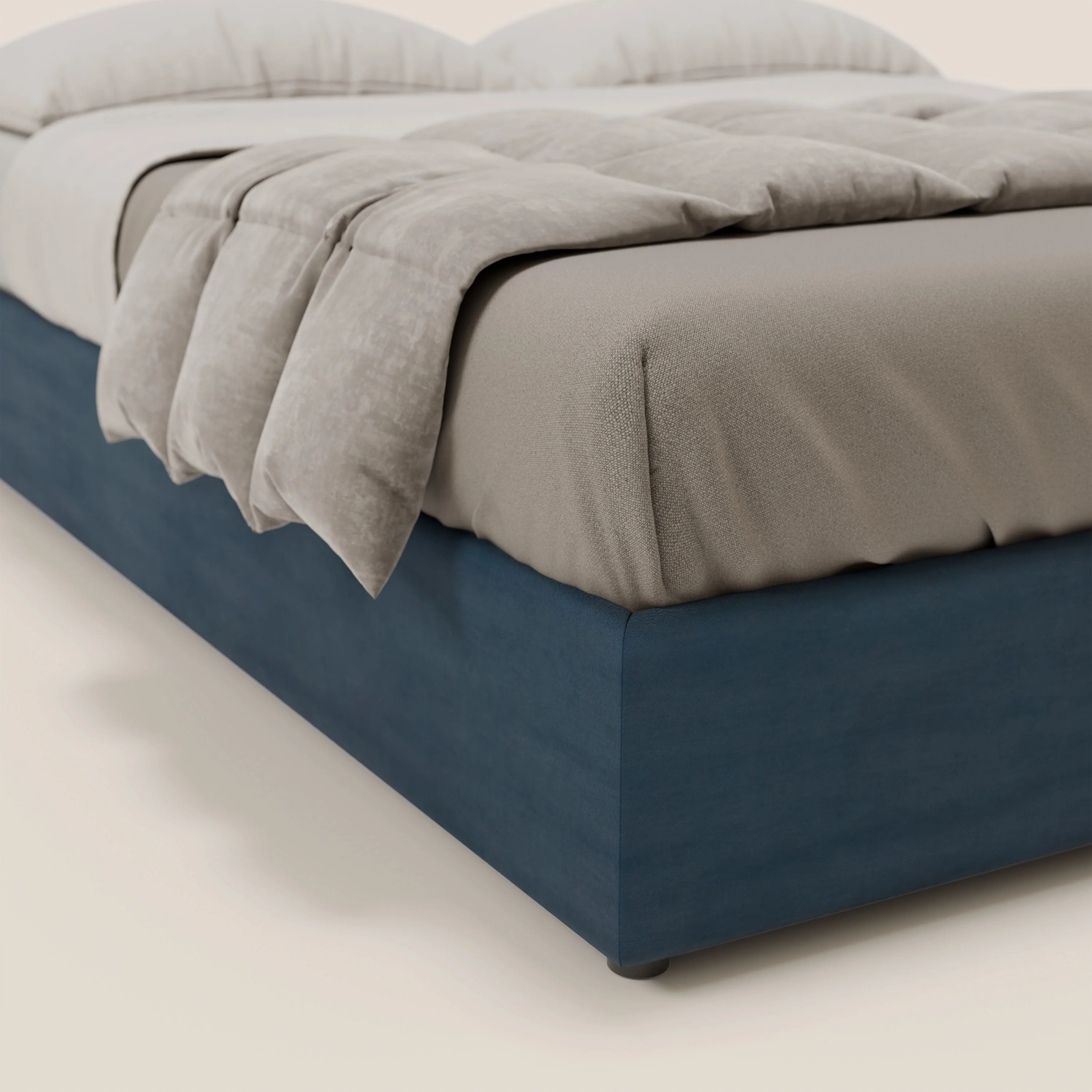 Ina sommier avec ample coffre en microfibre détachable et imperméable T11 bleu - Image 6