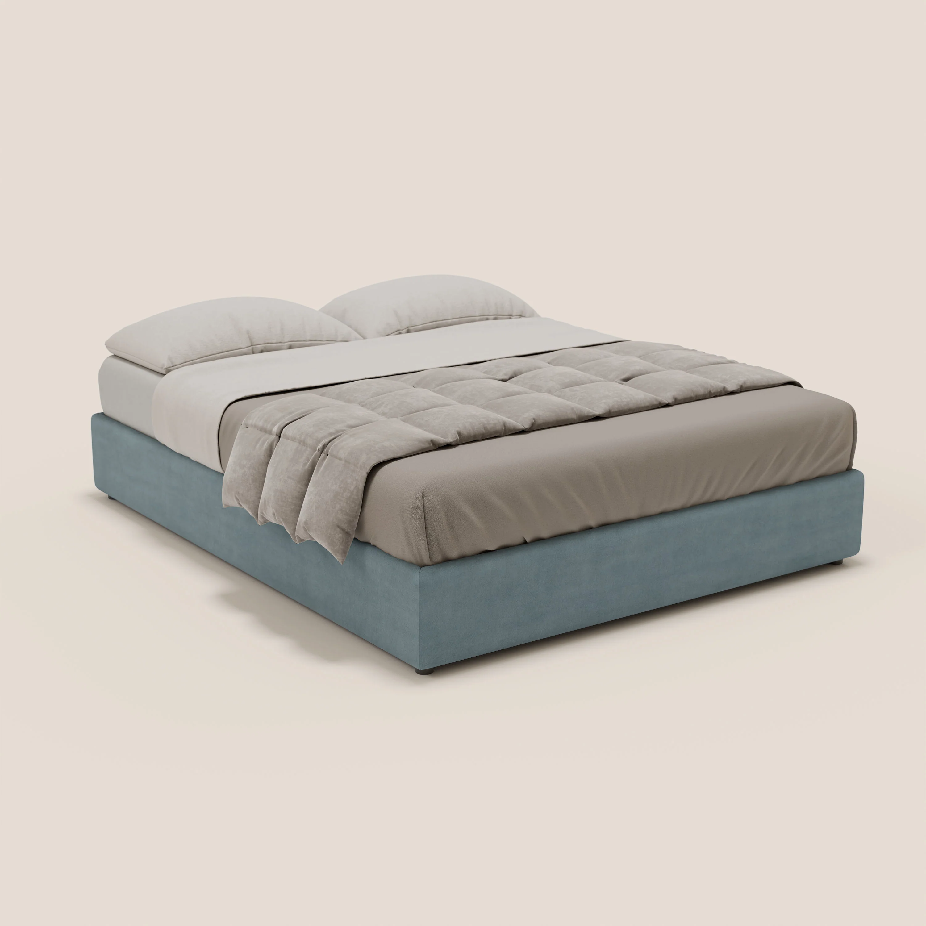 Ina sommier avec ample coffre en microfibre détachable et imperméable T11 sucre glace