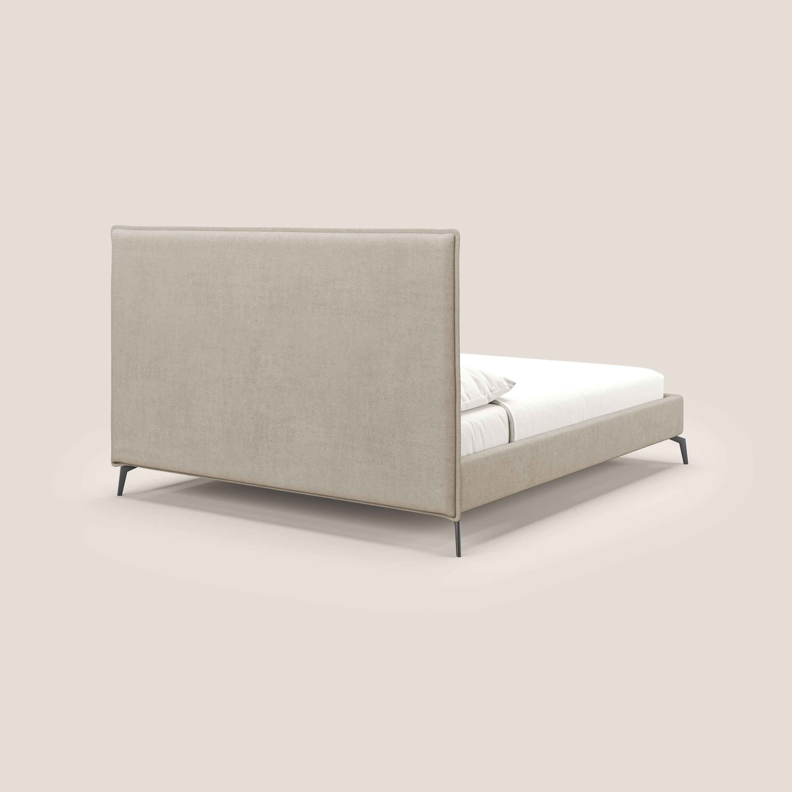Iris lit rembourré déhoussable avec pieds noirs en tissu imperméable T02 beige - Image 5