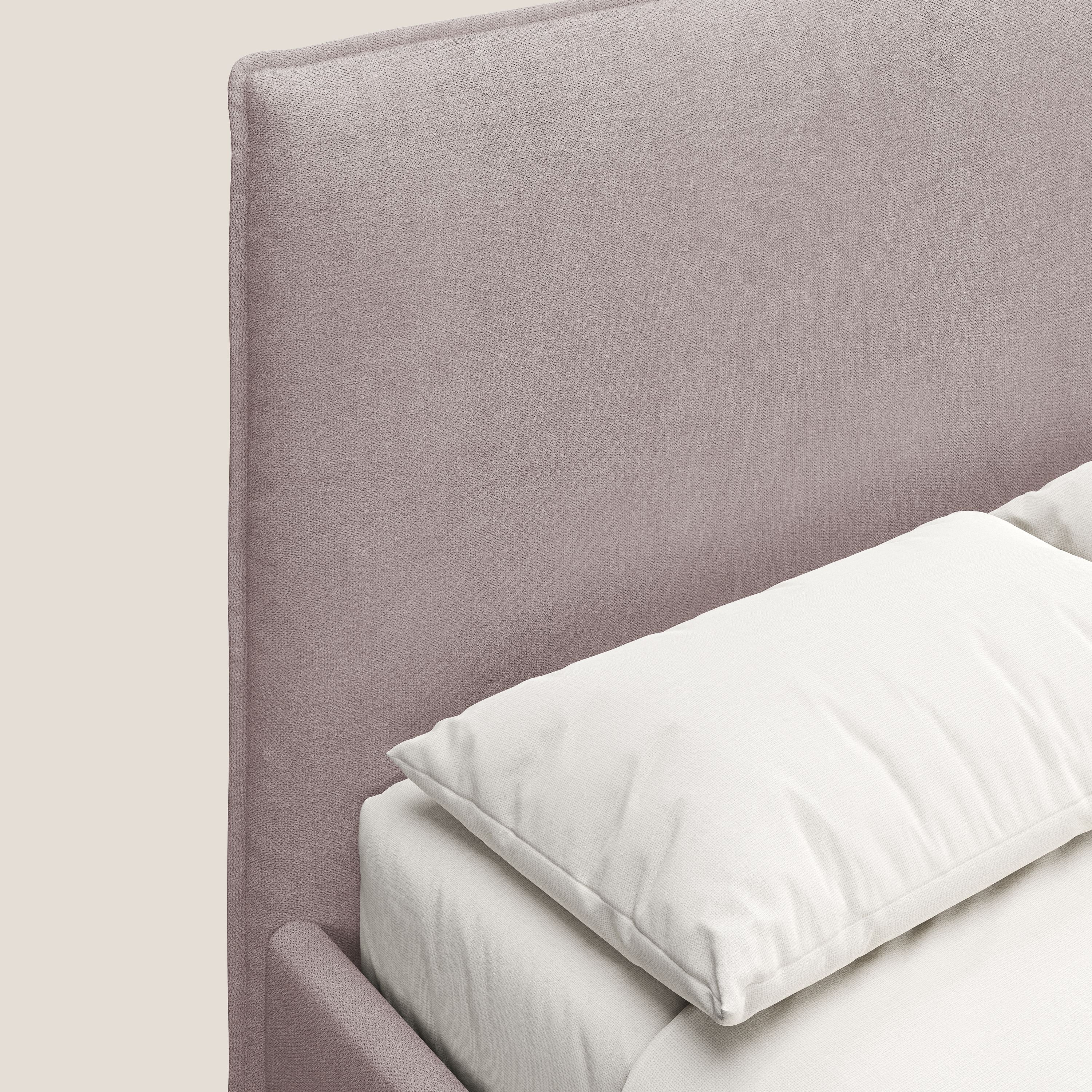 Iris lit rembourré déhoussable avec pieds noirs en tissu imperméable T02 rose - Image 6