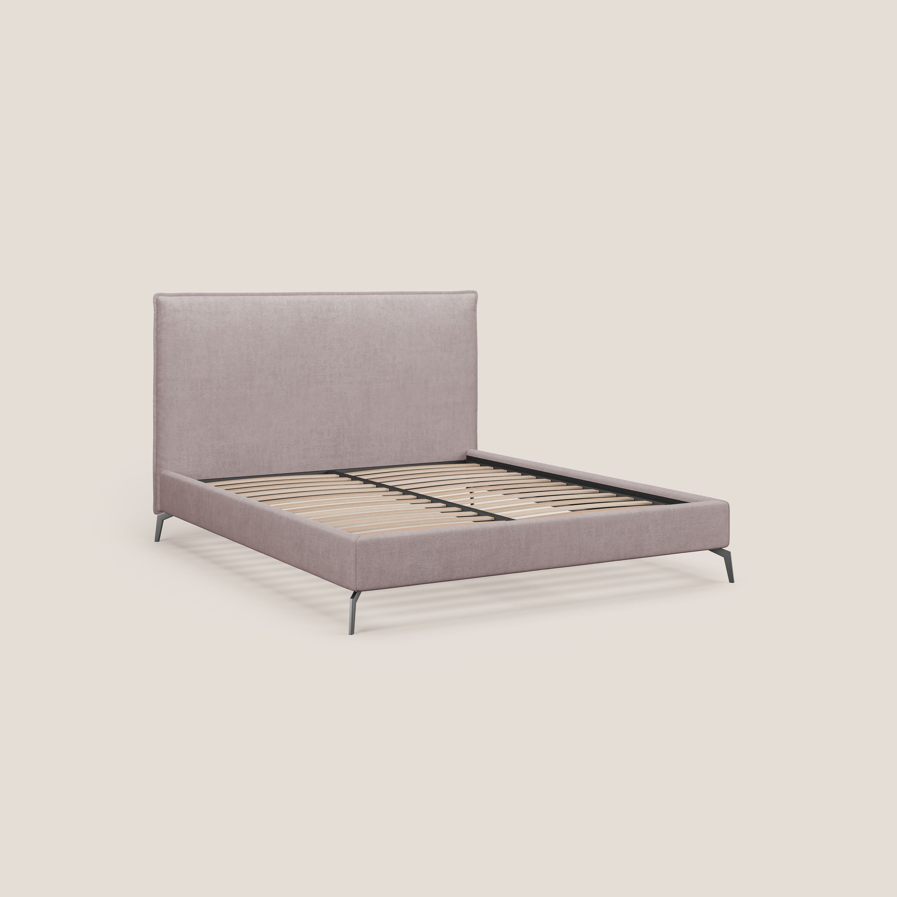 Iris lit rembourré déhoussable avec pieds noirs en tissu imperméable T02 rose - Image 7
