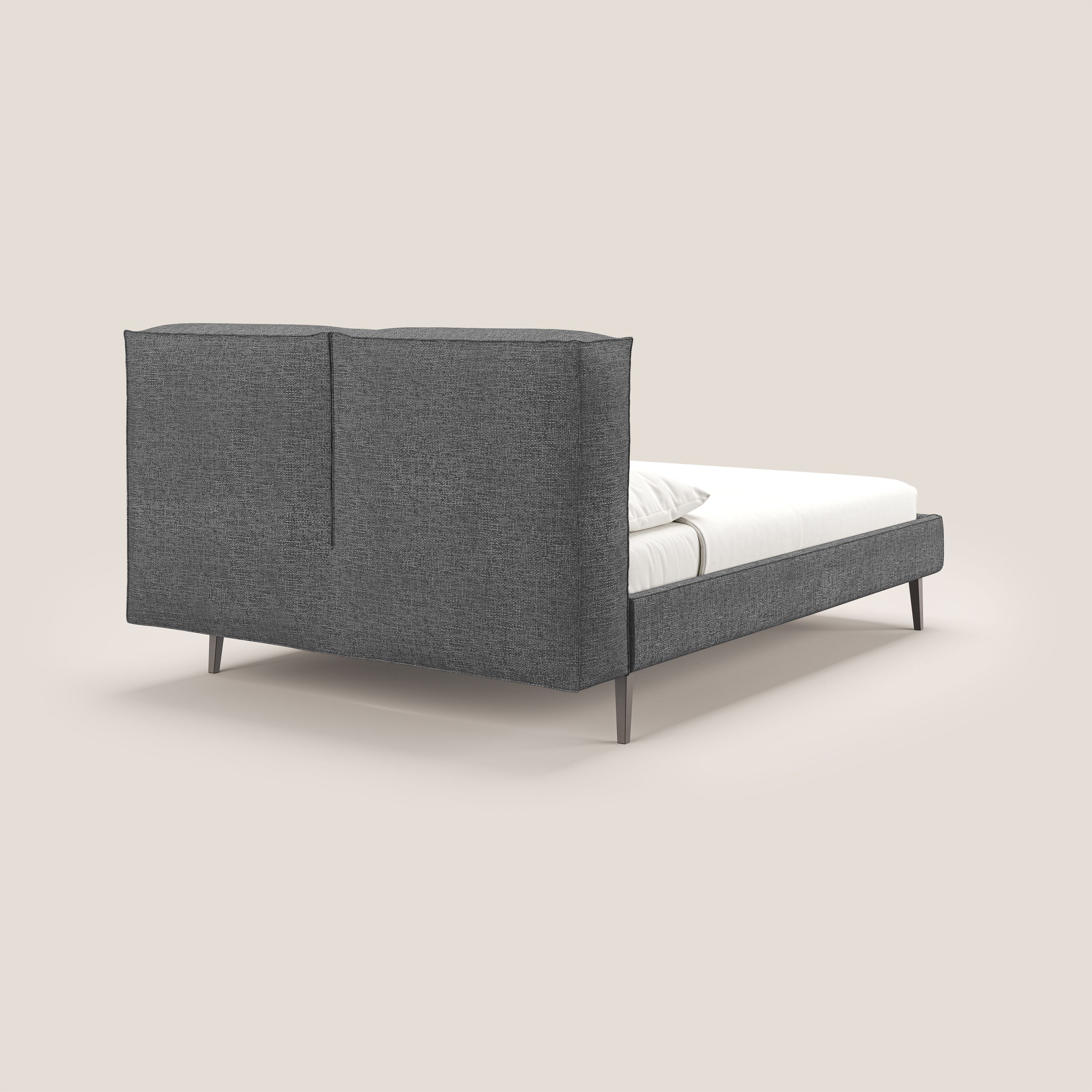 Isotta lit rembourré complètement déhoussable en tissu doux imperméable T10 anthracite - Image 5