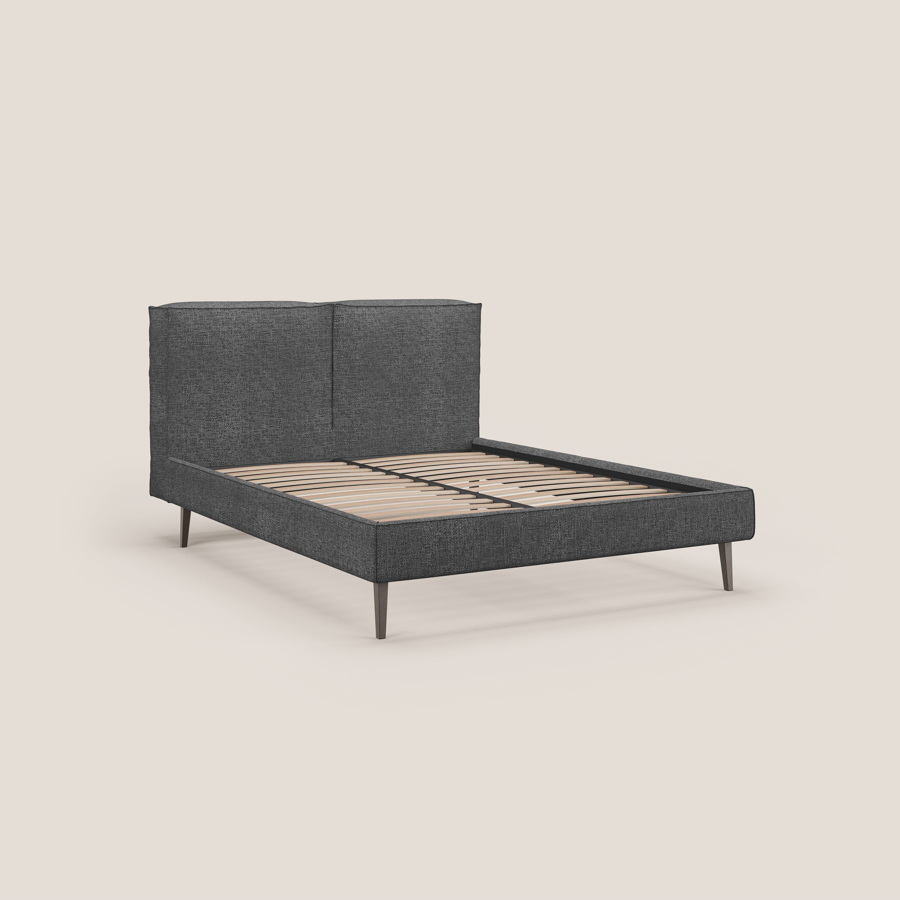 Isotta lit rembourré complètement déhoussable en tissu doux imperméable T10 anthracite - Image 7