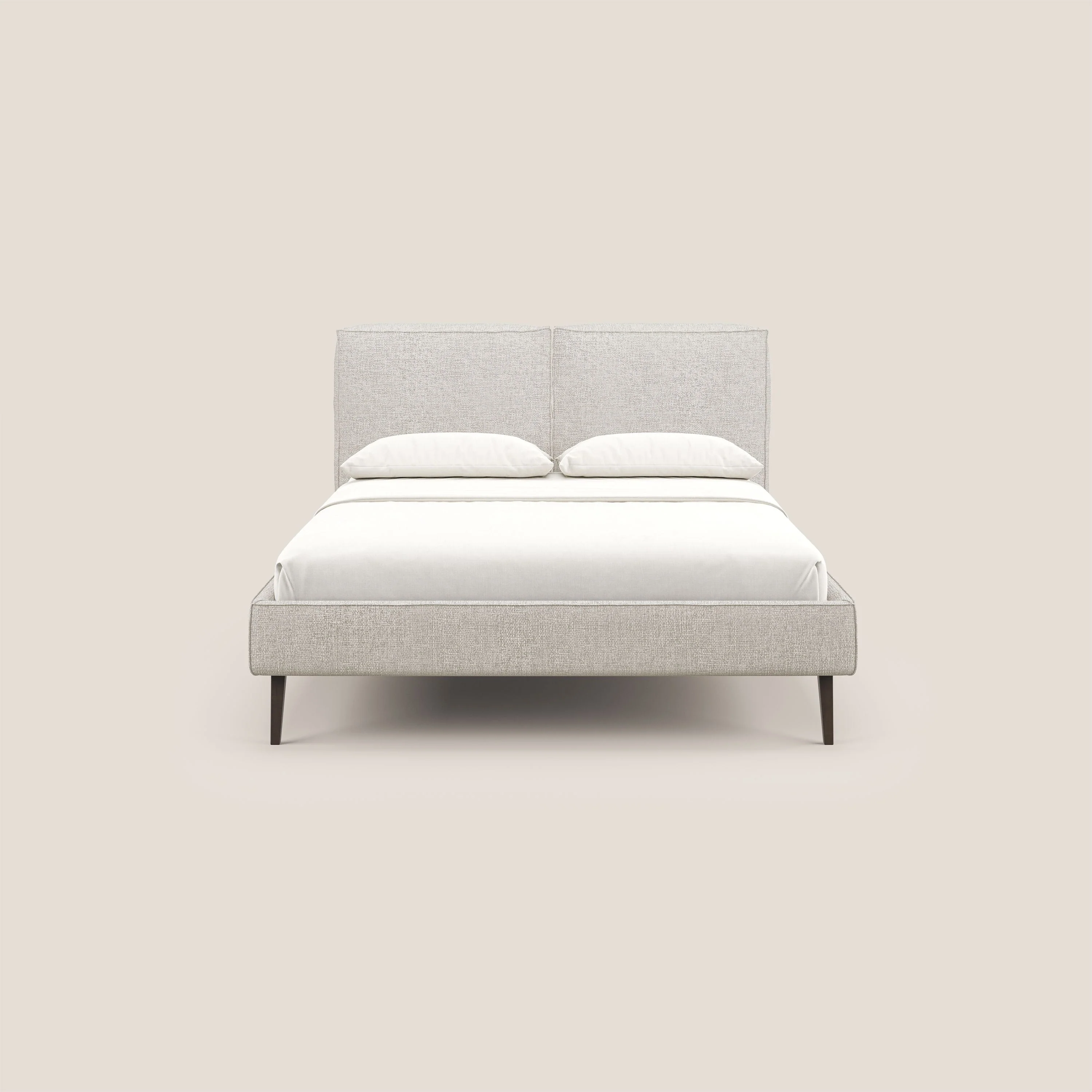 Isotta lit rembourré complètement déhoussable en tissu doux imperméable T10 crème - Image 3